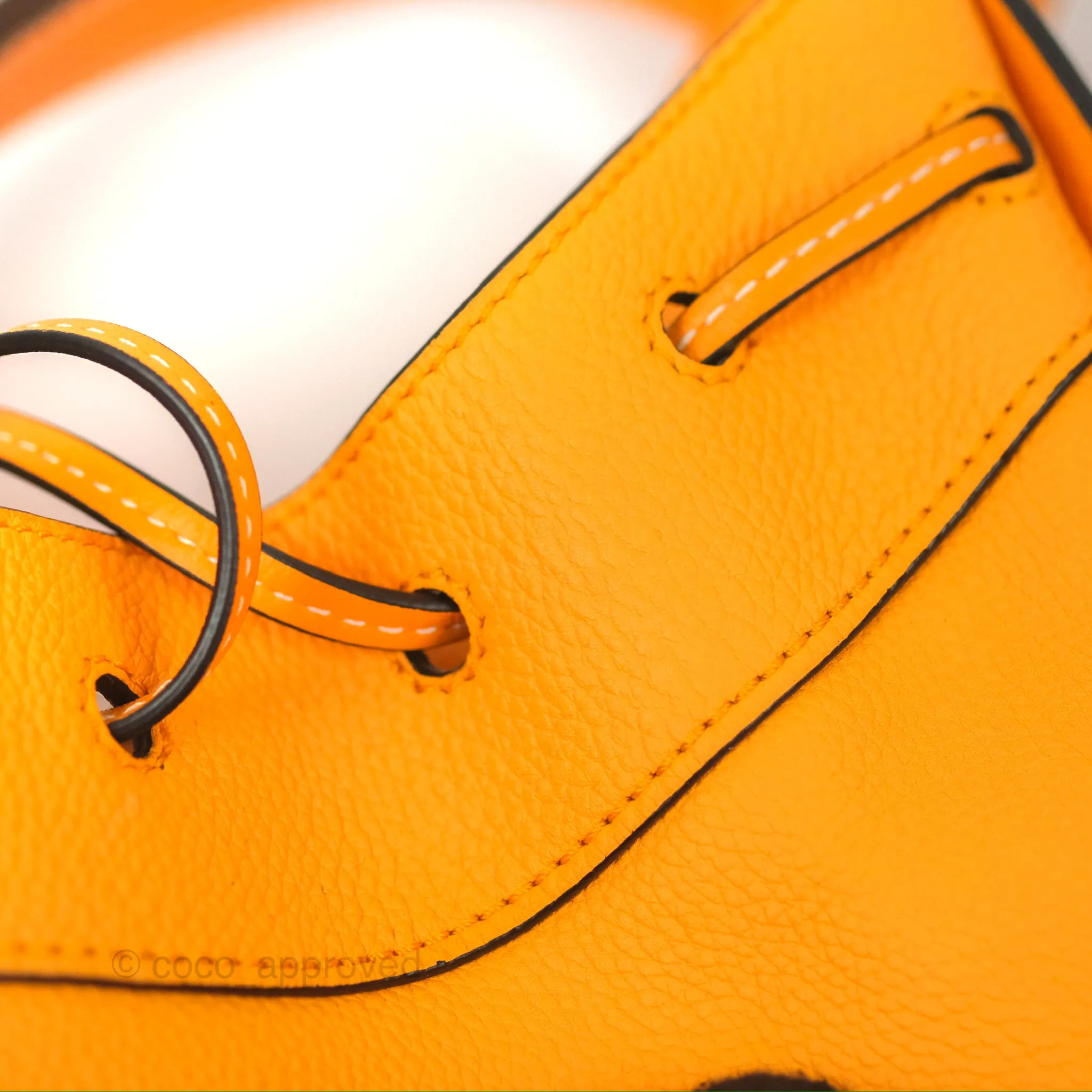 Loewe Mini Hammock Drawstring Orange Calfskin