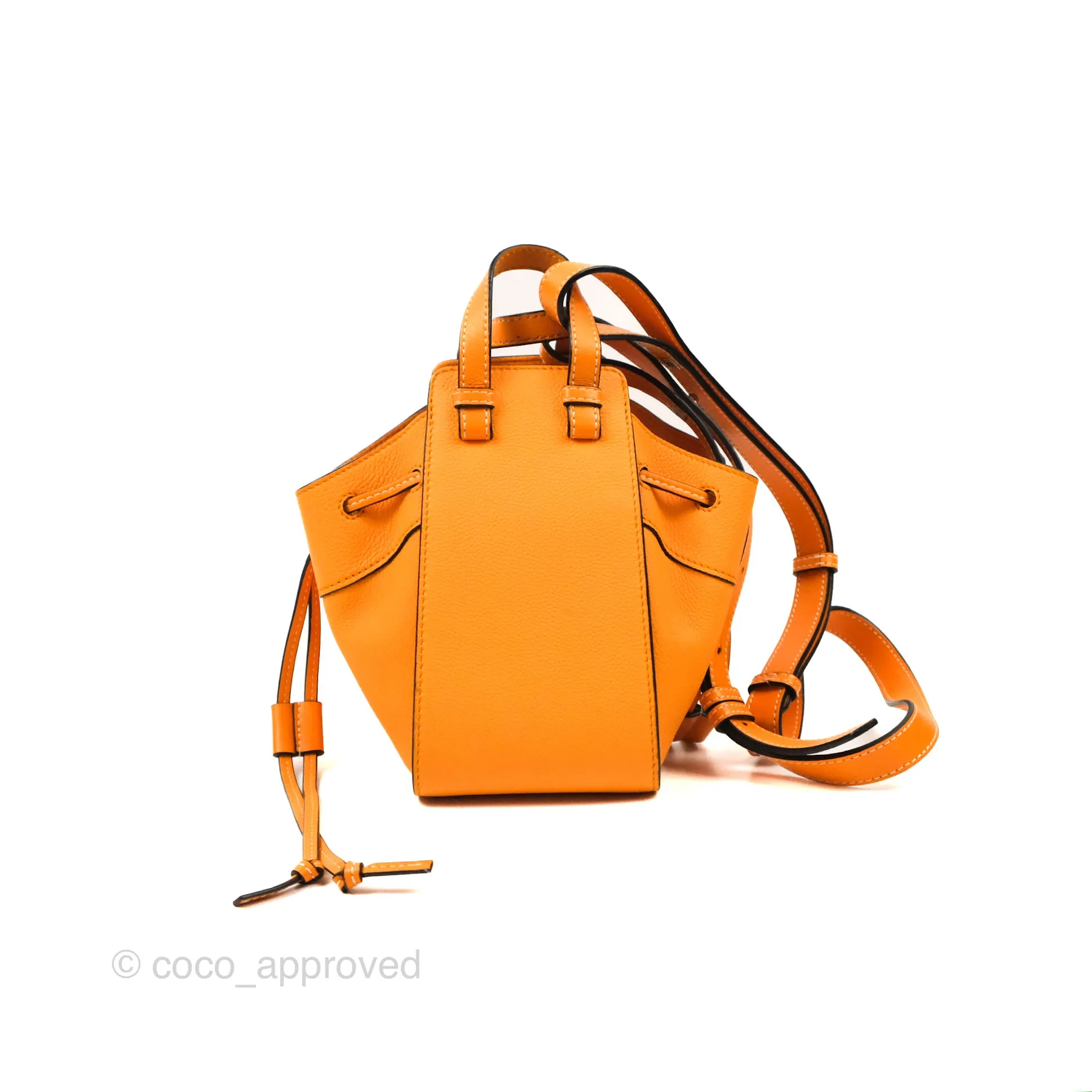Loewe Mini Hammock Drawstring Orange Calfskin