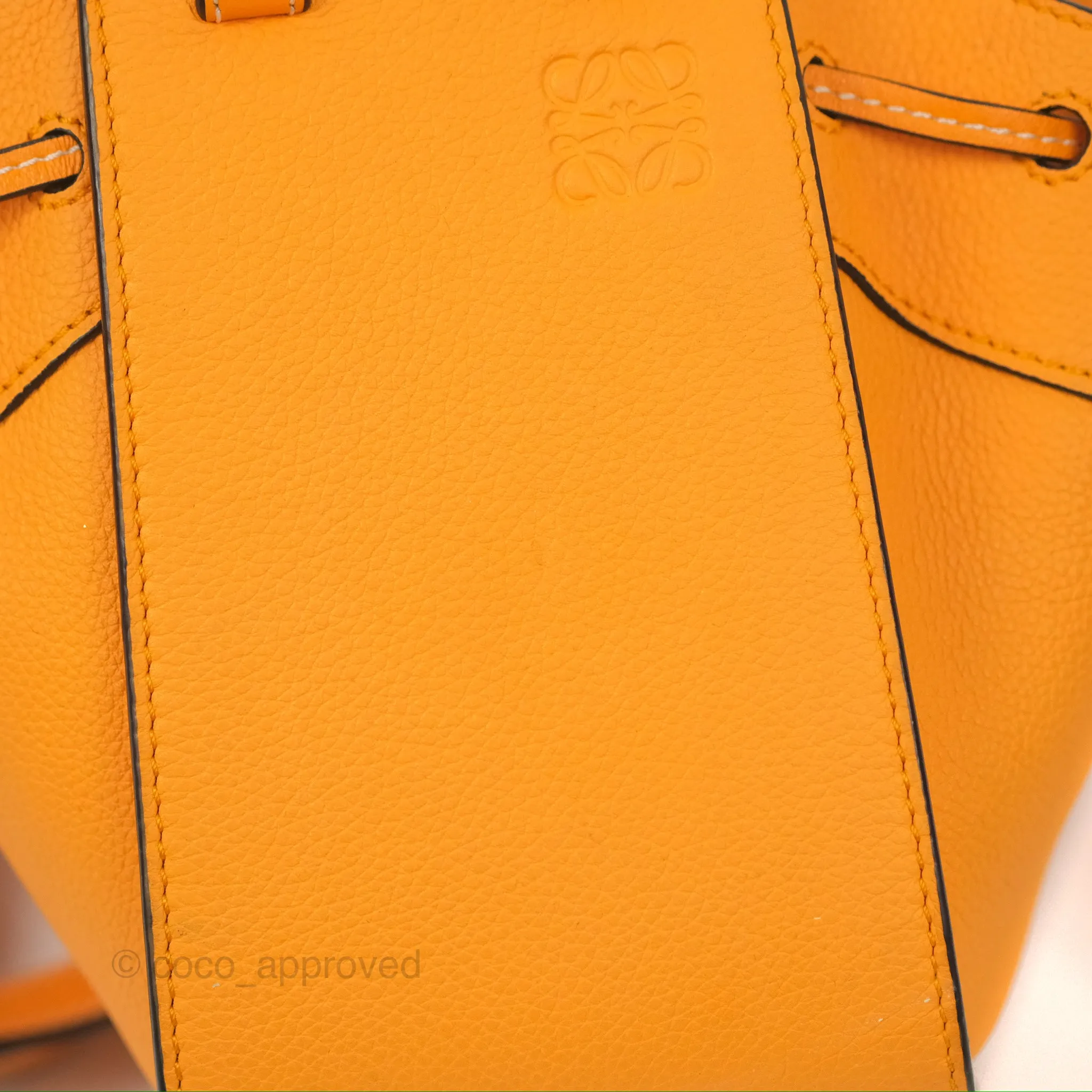 Loewe Mini Hammock Drawstring Orange Calfskin