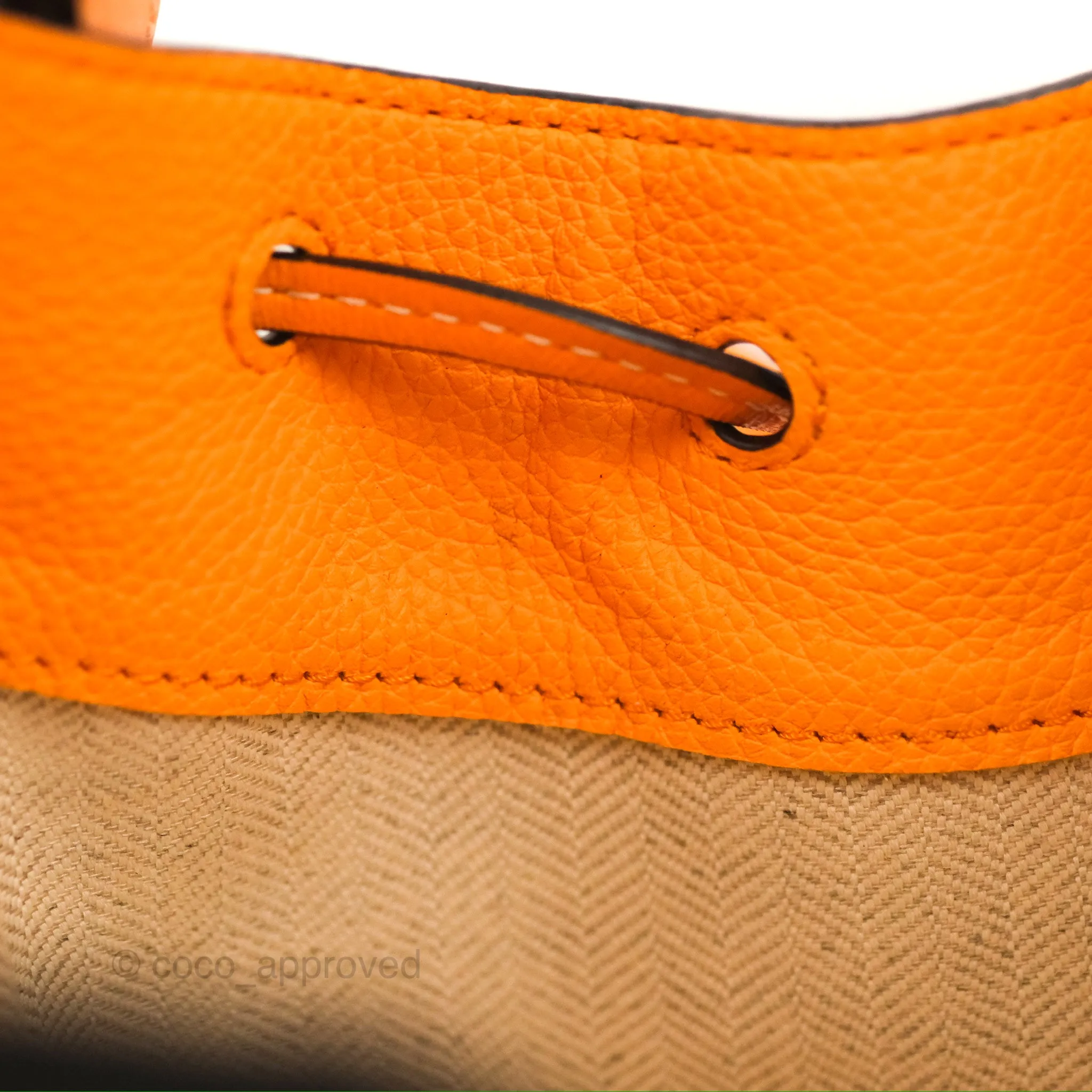 Loewe Mini Hammock Drawstring Orange Calfskin