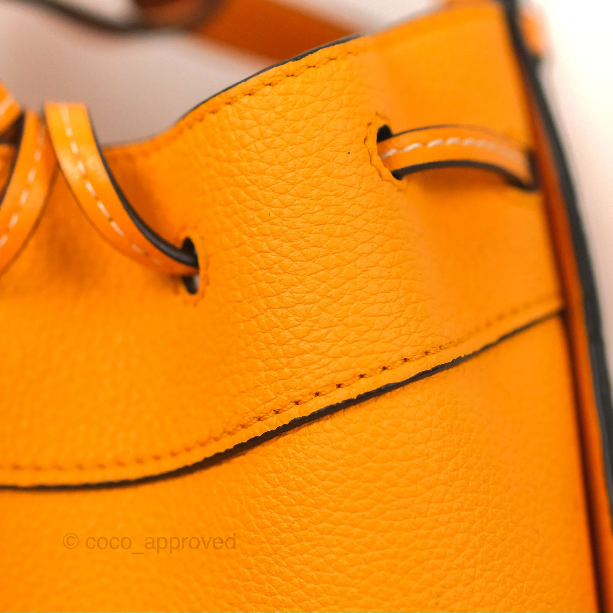 Loewe Mini Hammock Drawstring Orange Calfskin