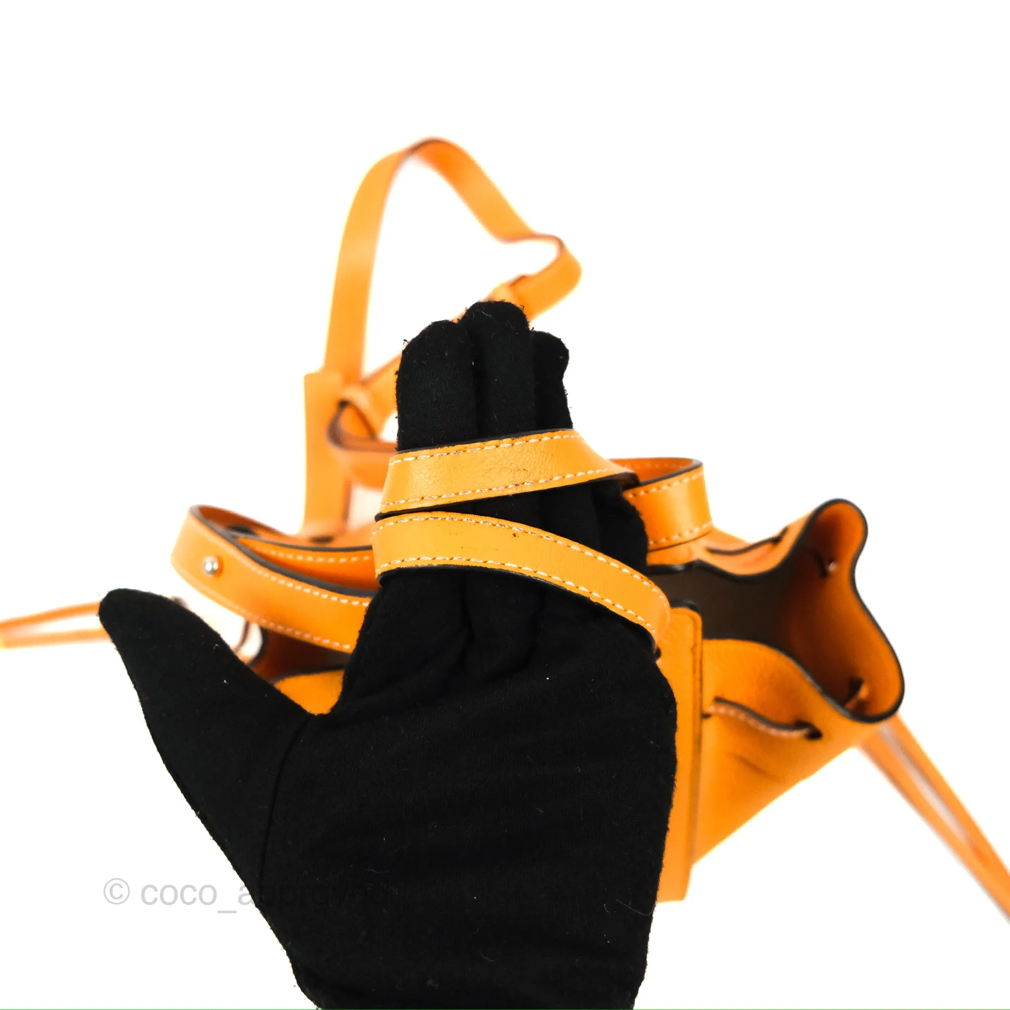 Loewe Mini Hammock Drawstring Orange Calfskin
