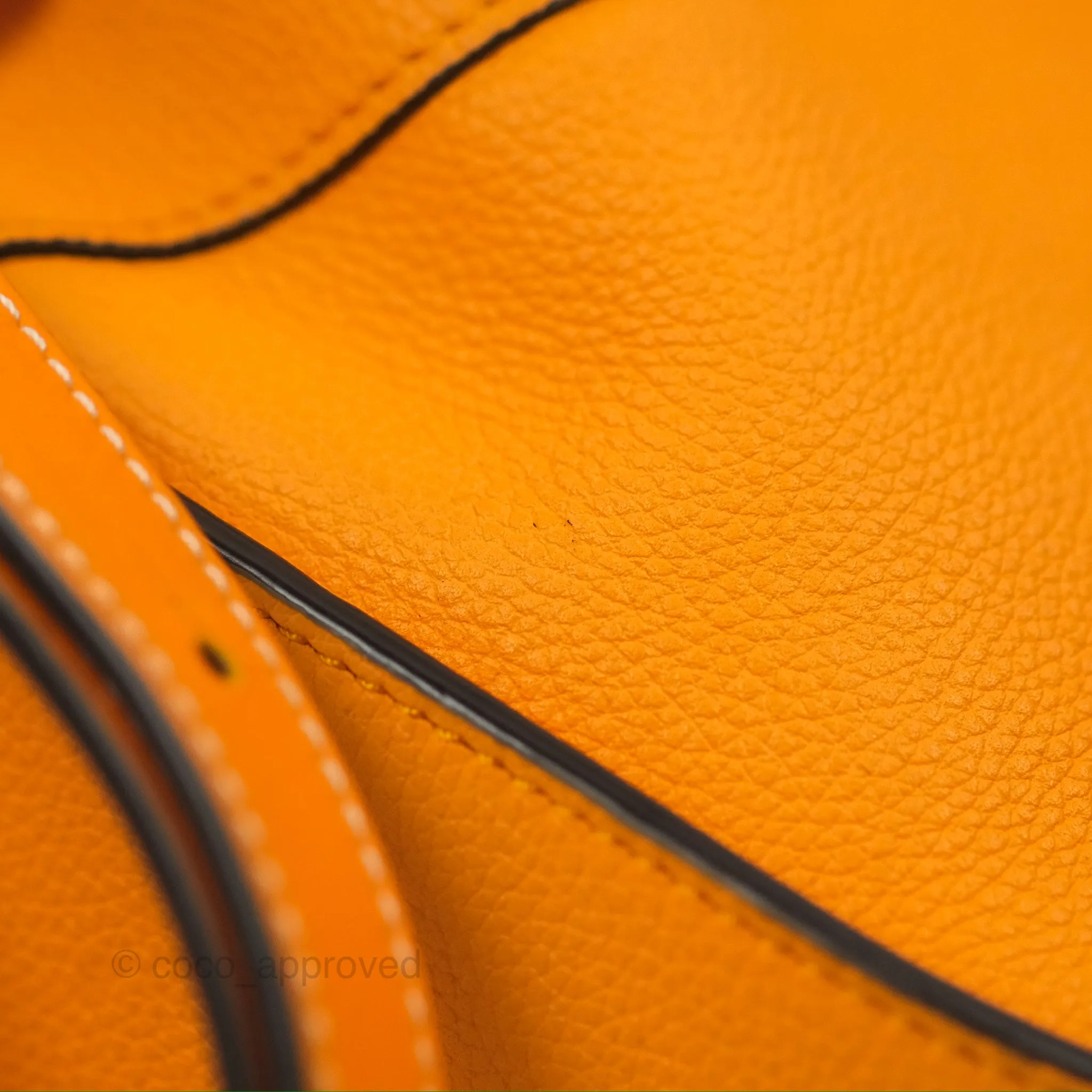 Loewe Mini Hammock Drawstring Orange Calfskin