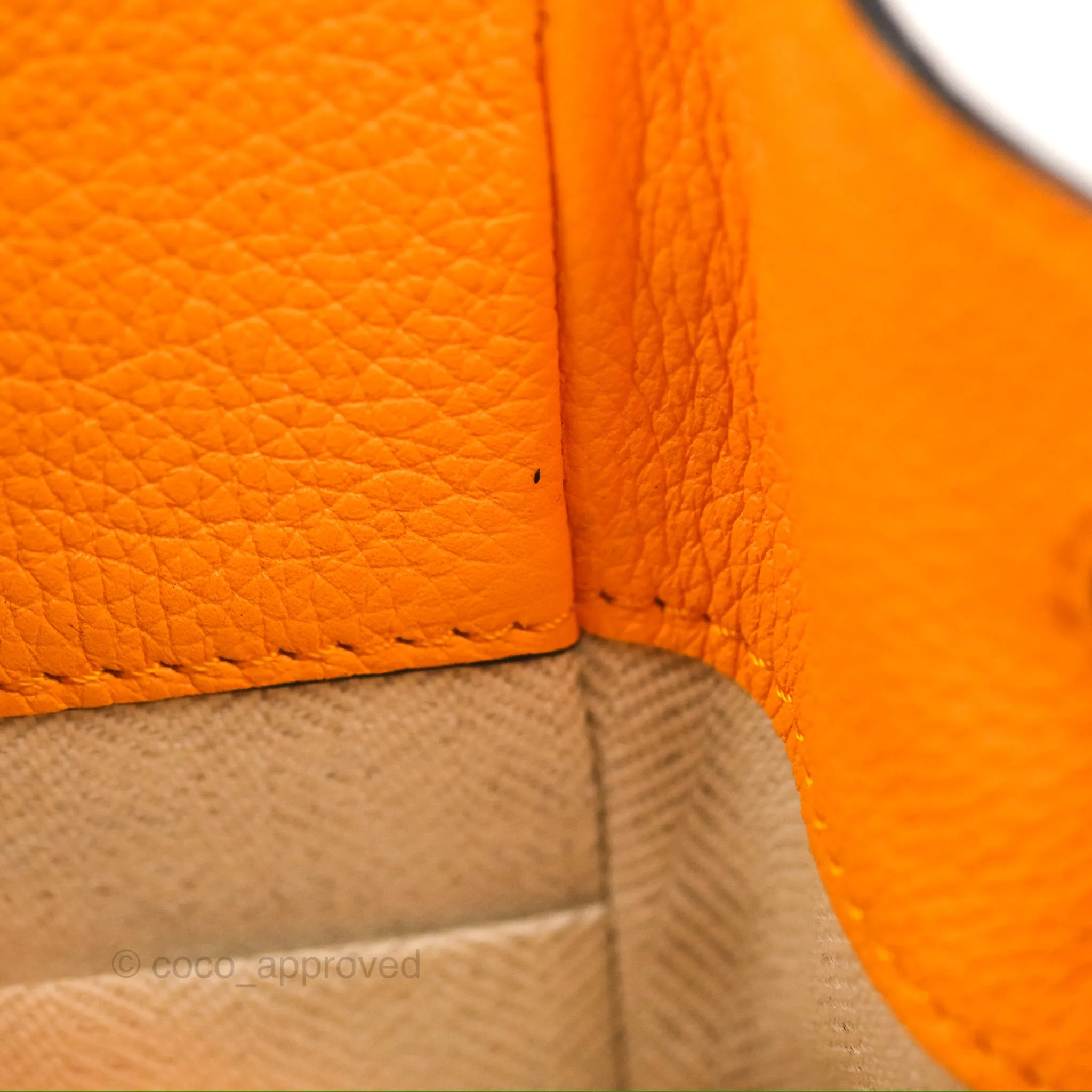 Loewe Mini Hammock Drawstring Orange Calfskin