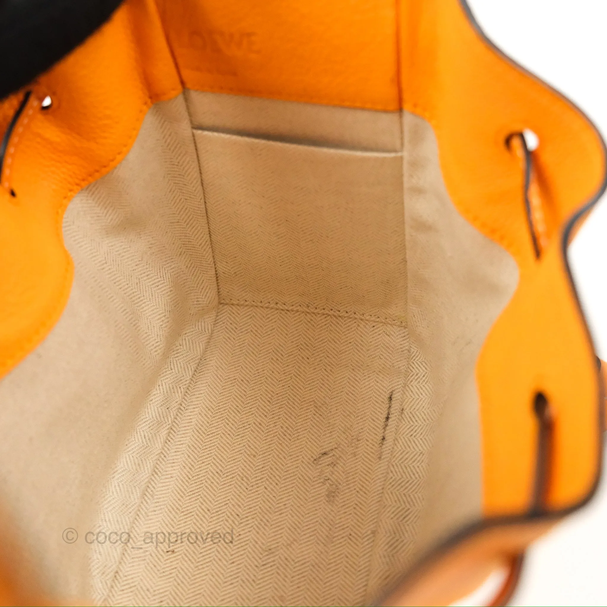 Loewe Mini Hammock Drawstring Orange Calfskin