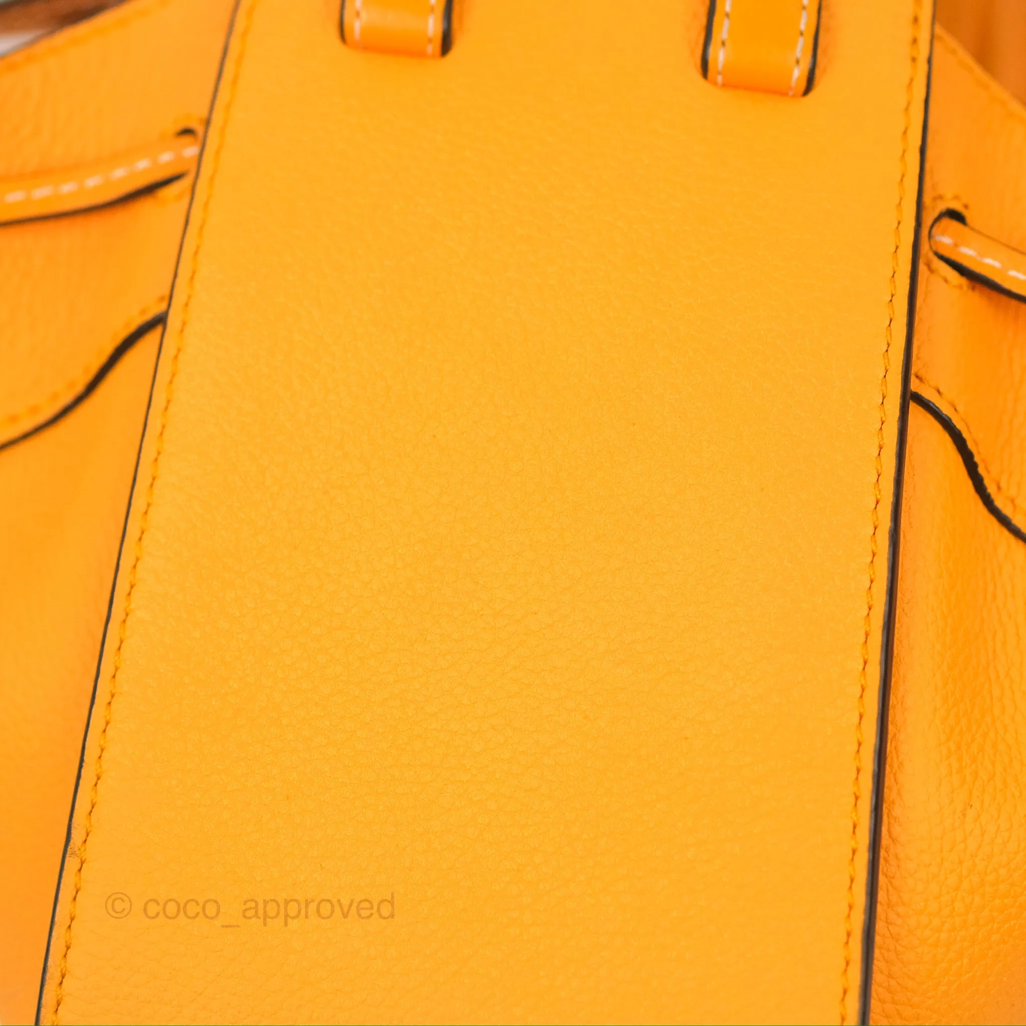 Loewe Mini Hammock Drawstring Orange Calfskin