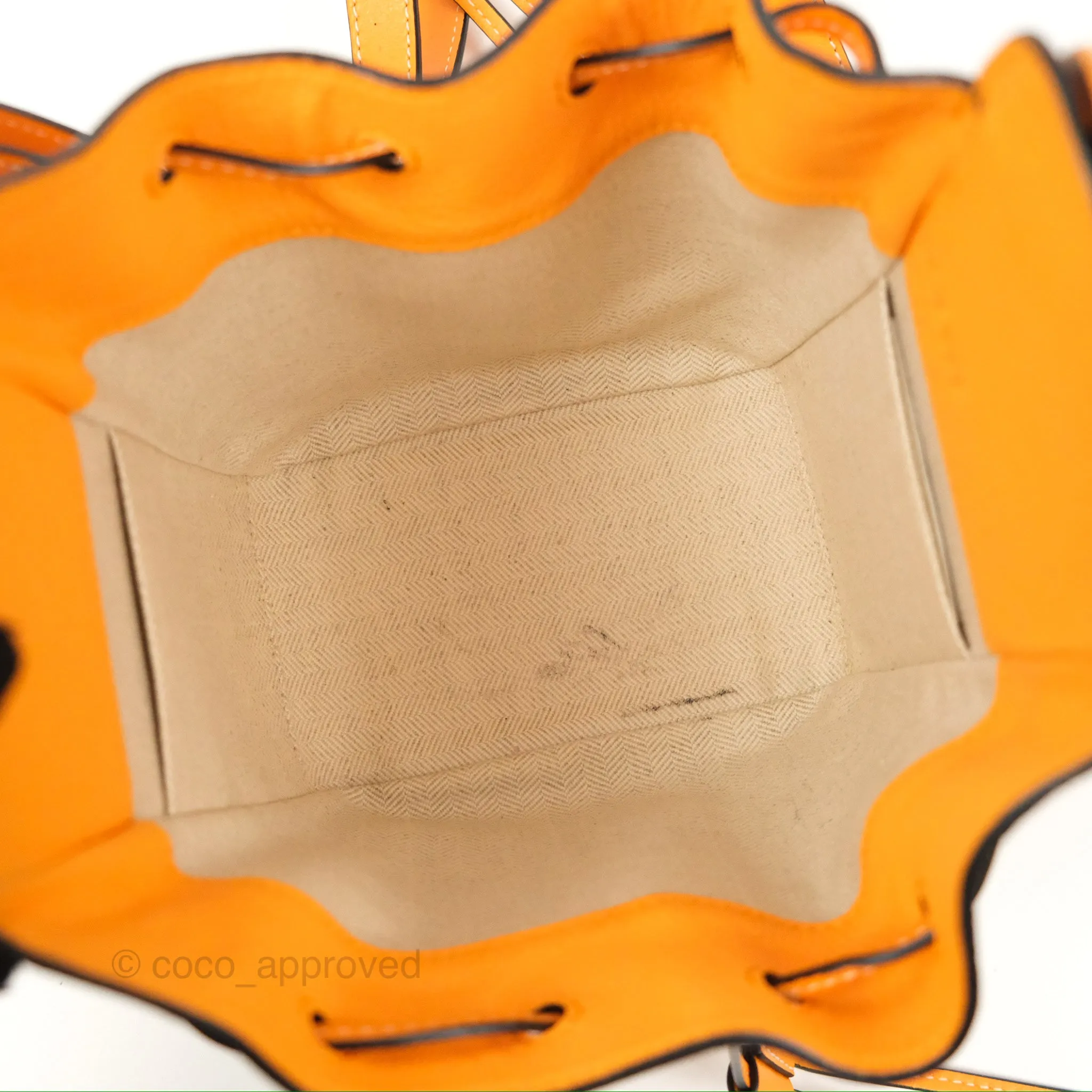 Loewe Mini Hammock Drawstring Orange Calfskin