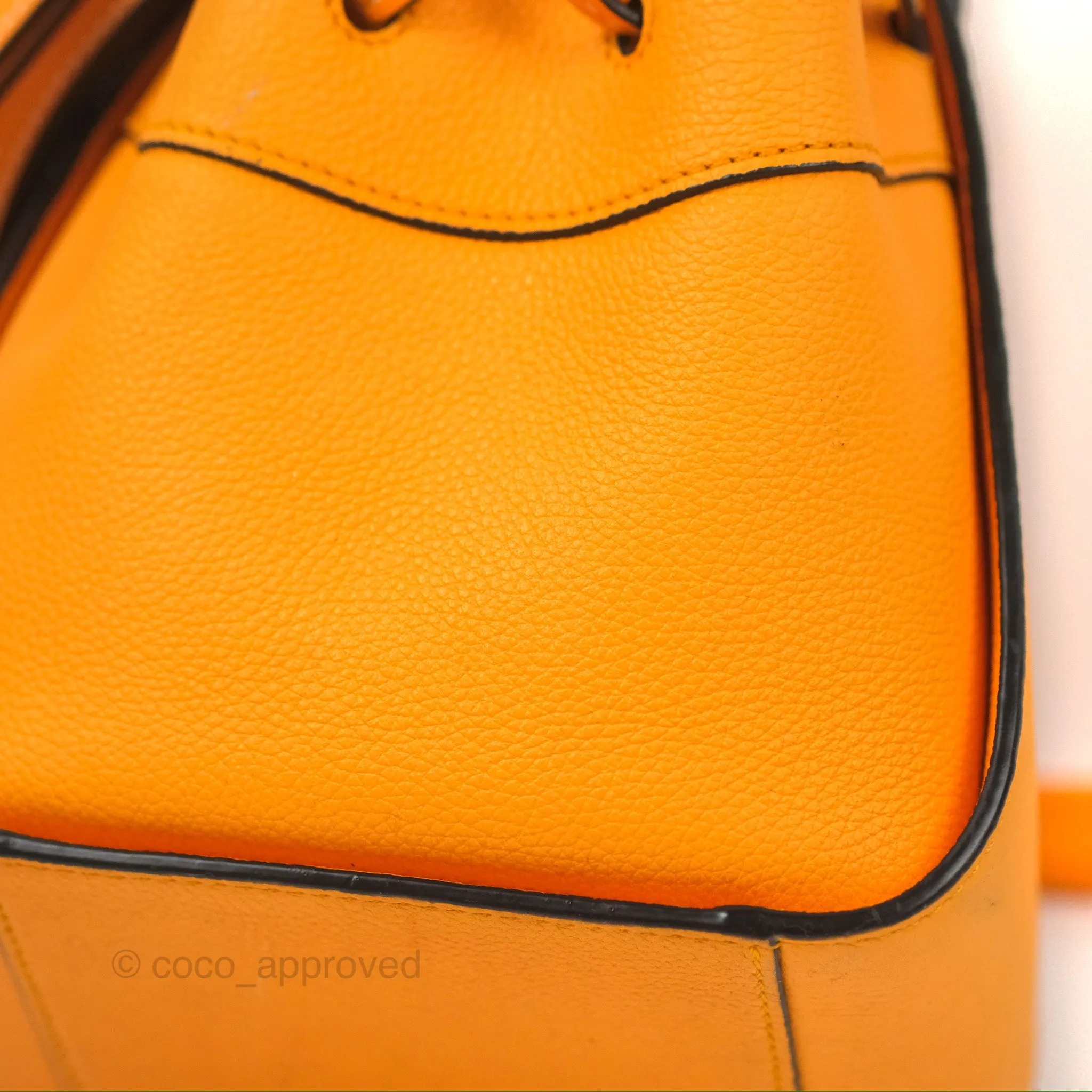 Loewe Mini Hammock Drawstring Orange Calfskin