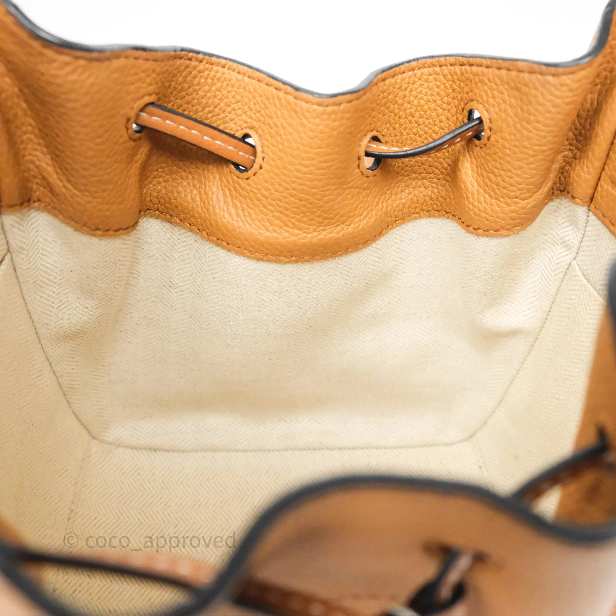 Loewe Mini Hammock Drawstring Tan Calfskin