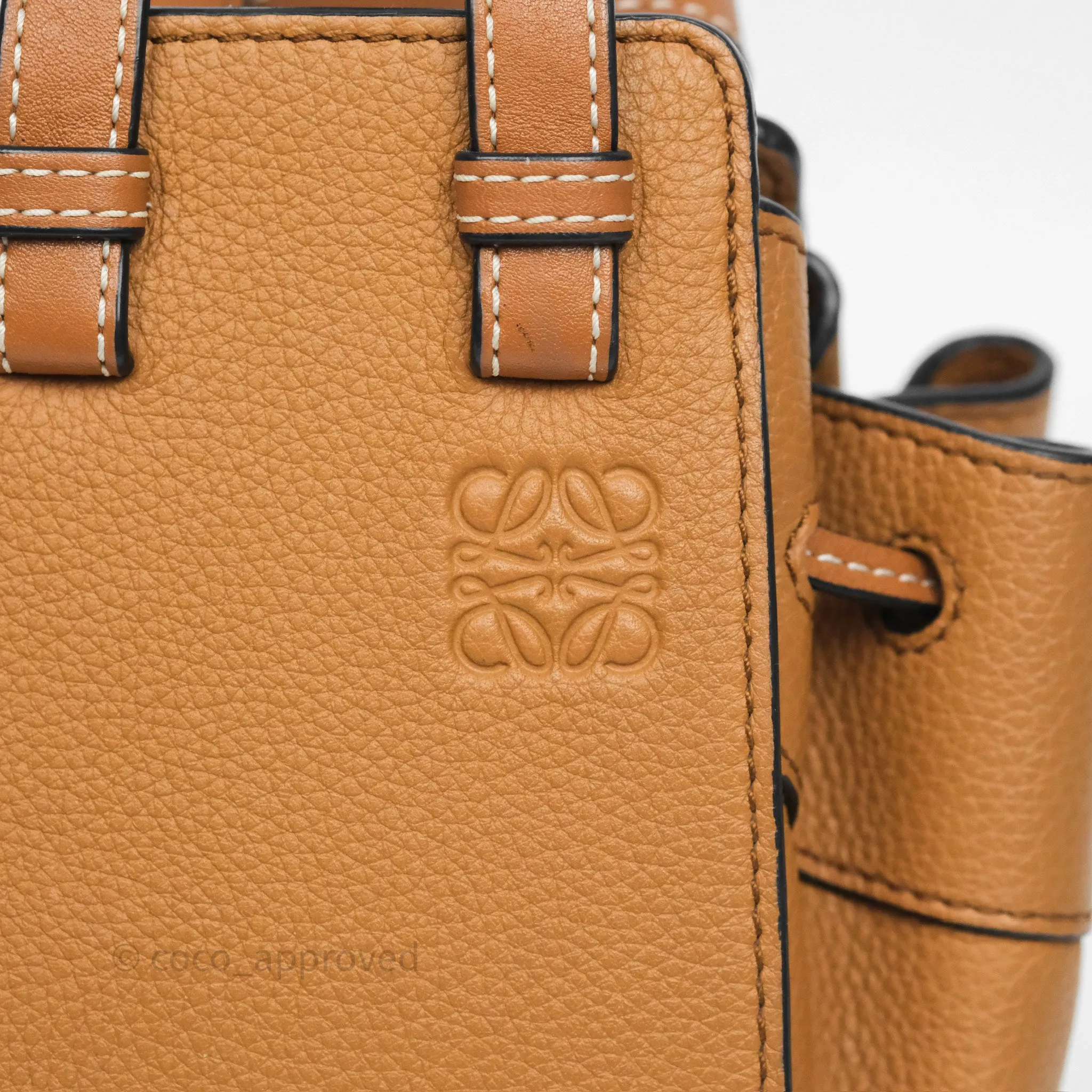 Loewe Mini Hammock Drawstring Tan Calfskin