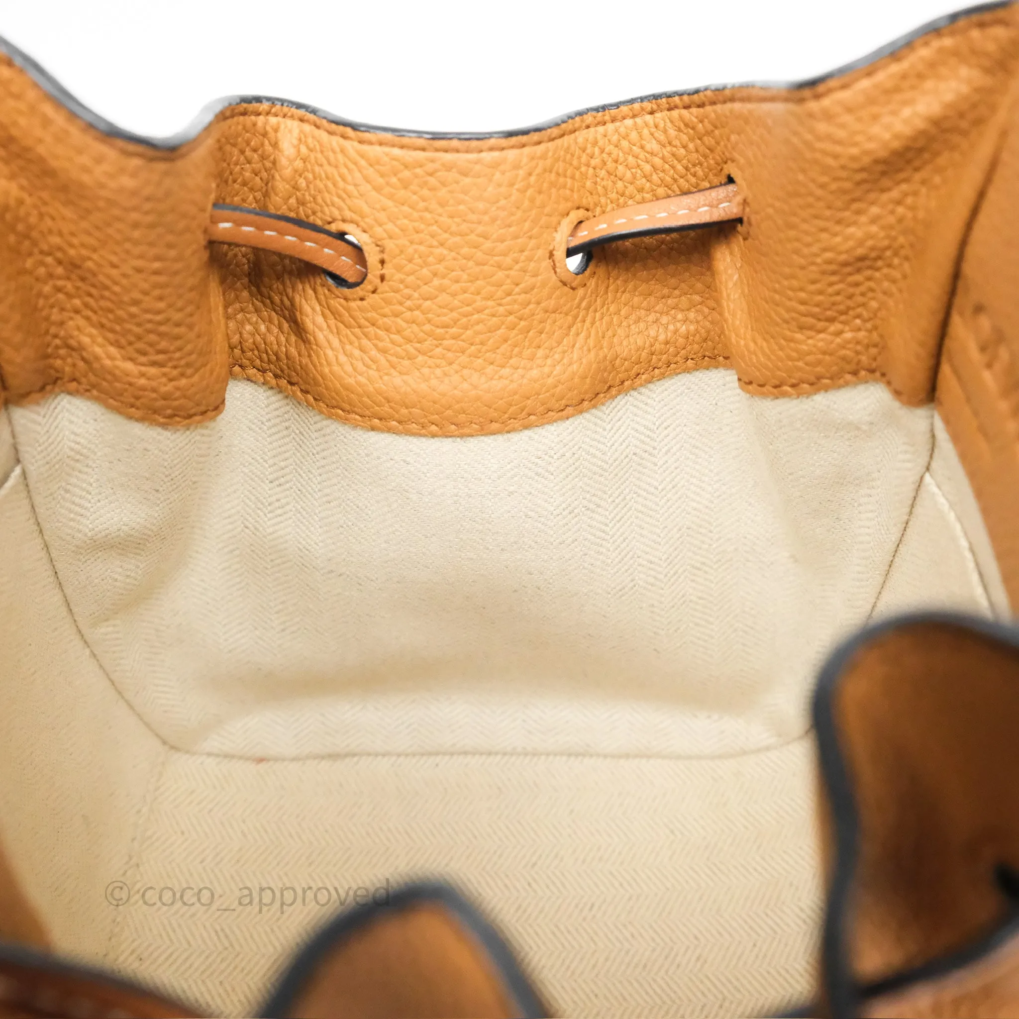 Loewe Mini Hammock Drawstring Tan Calfskin