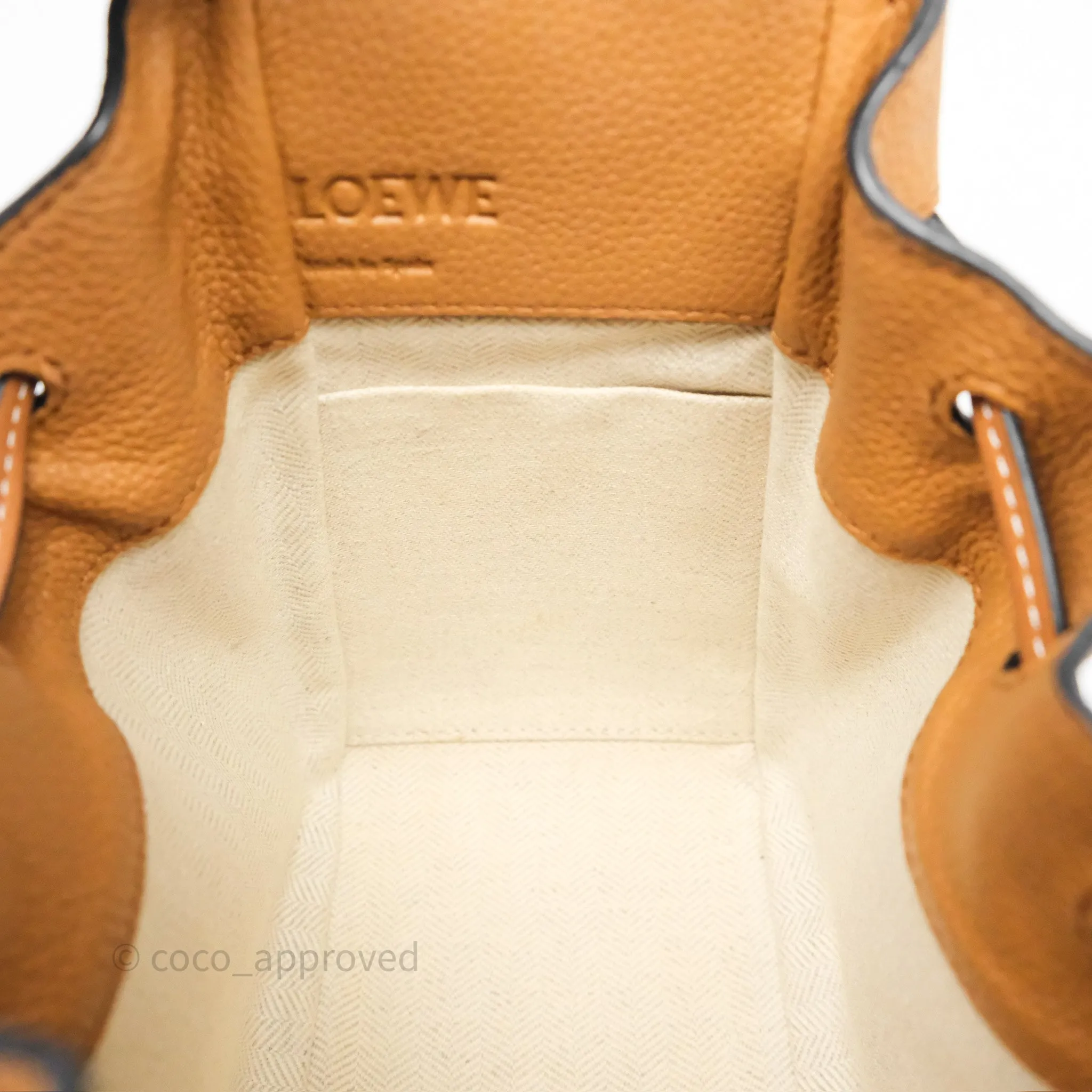 Loewe Mini Hammock Drawstring Tan Calfskin
