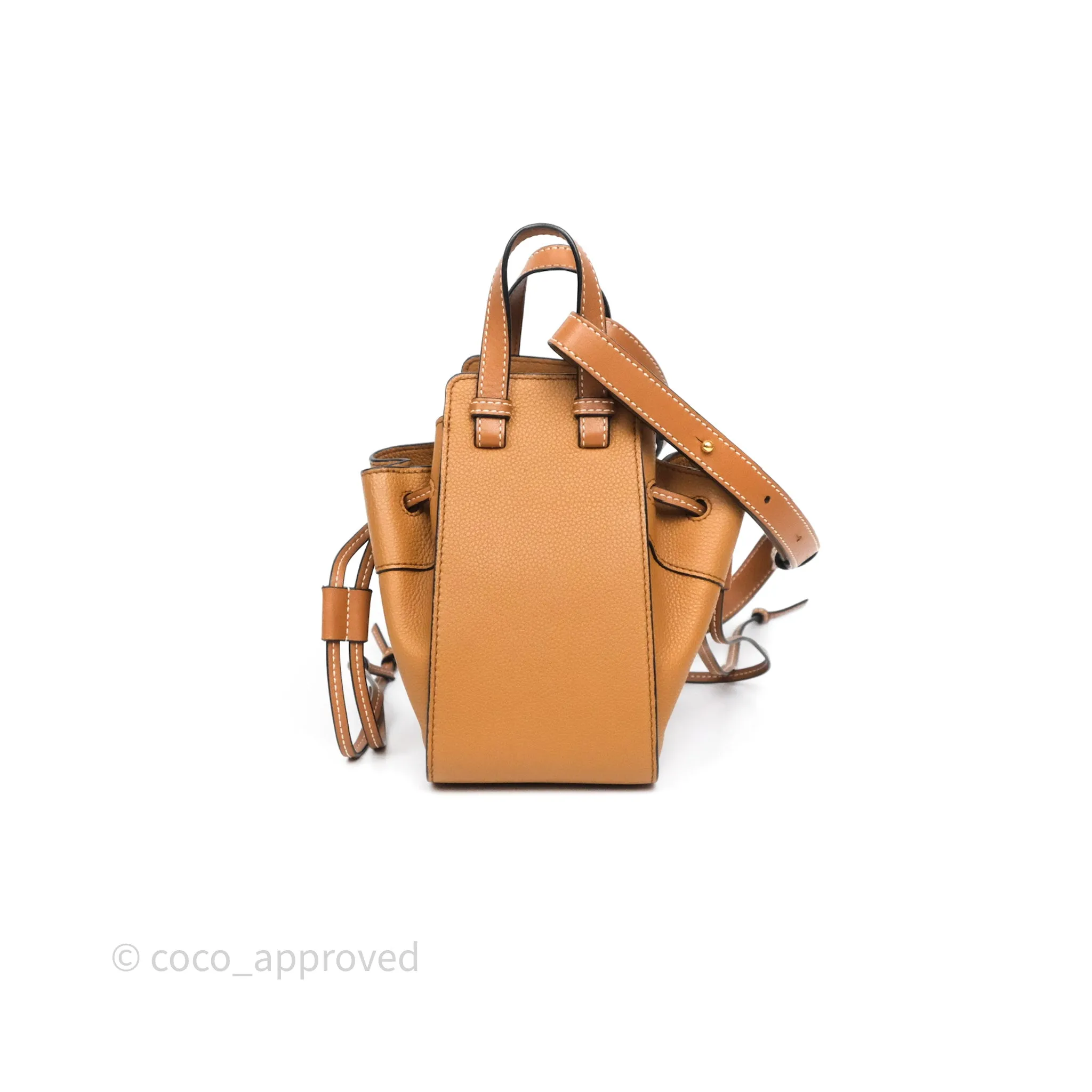 Loewe Mini Hammock Drawstring Tan Calfskin
