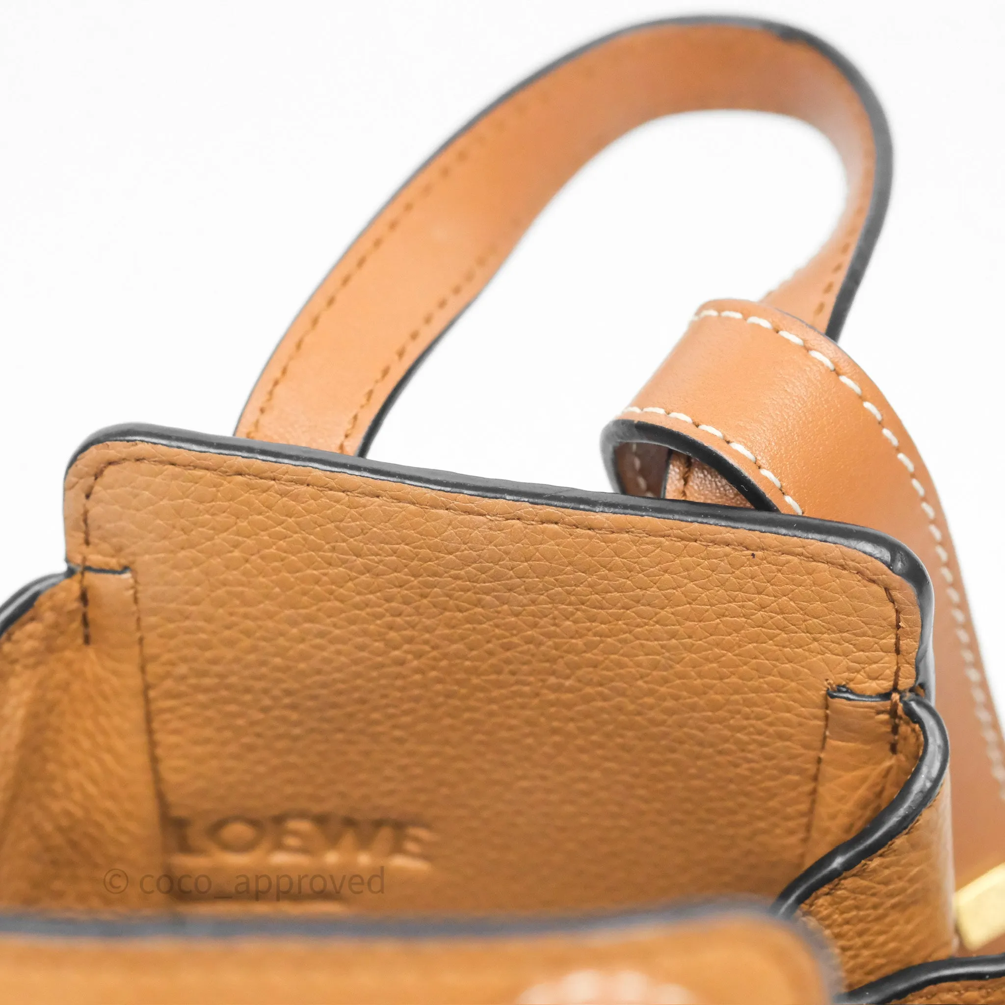 Loewe Mini Hammock Drawstring Tan Calfskin