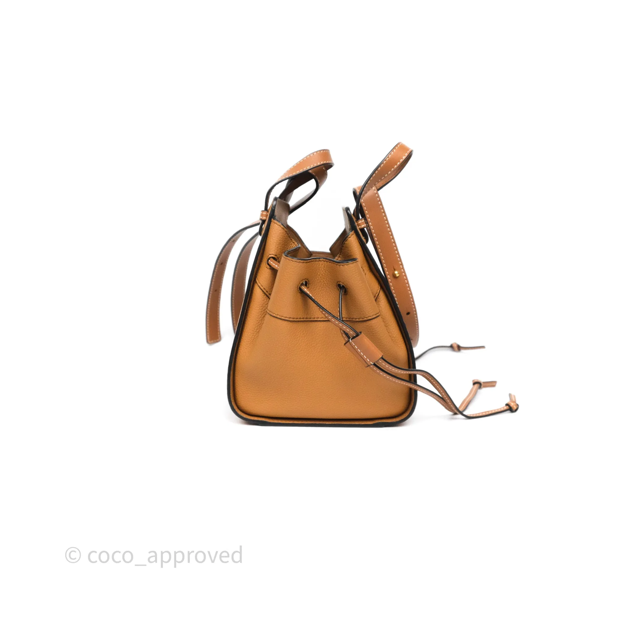 Loewe Mini Hammock Drawstring Tan Calfskin