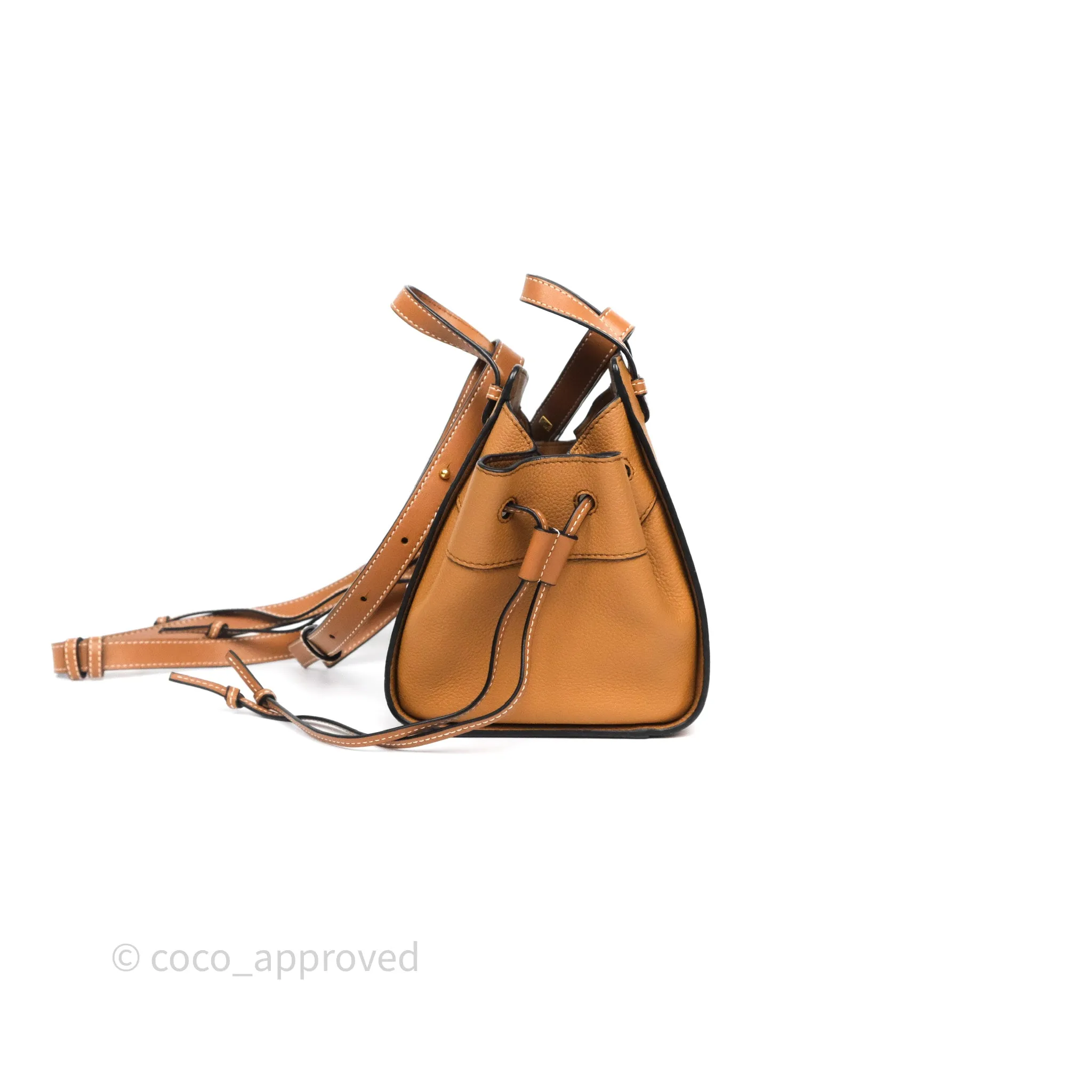 Loewe Mini Hammock Drawstring Tan Calfskin