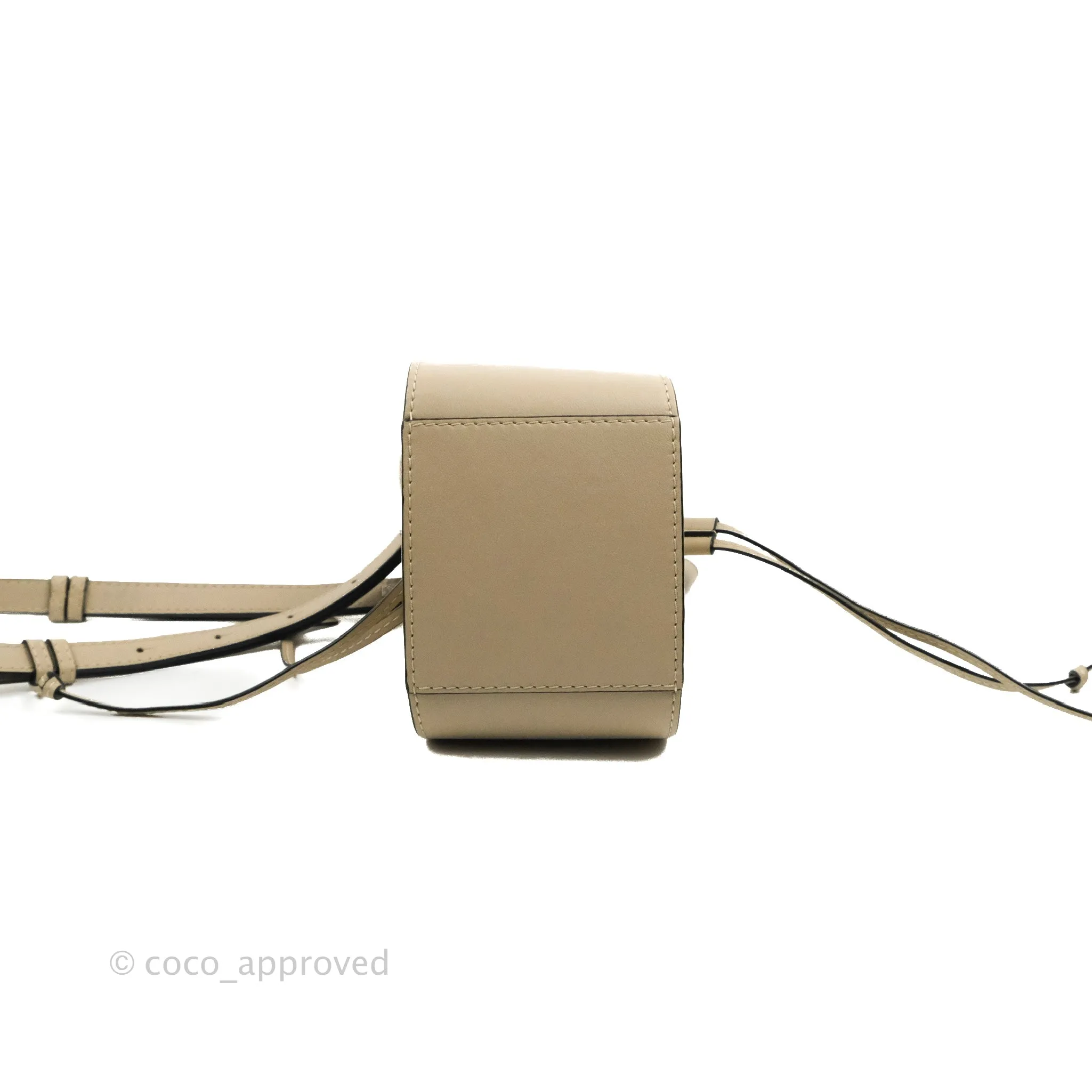 Loewe Mini Hammock Drawstring Taupe Calfskin