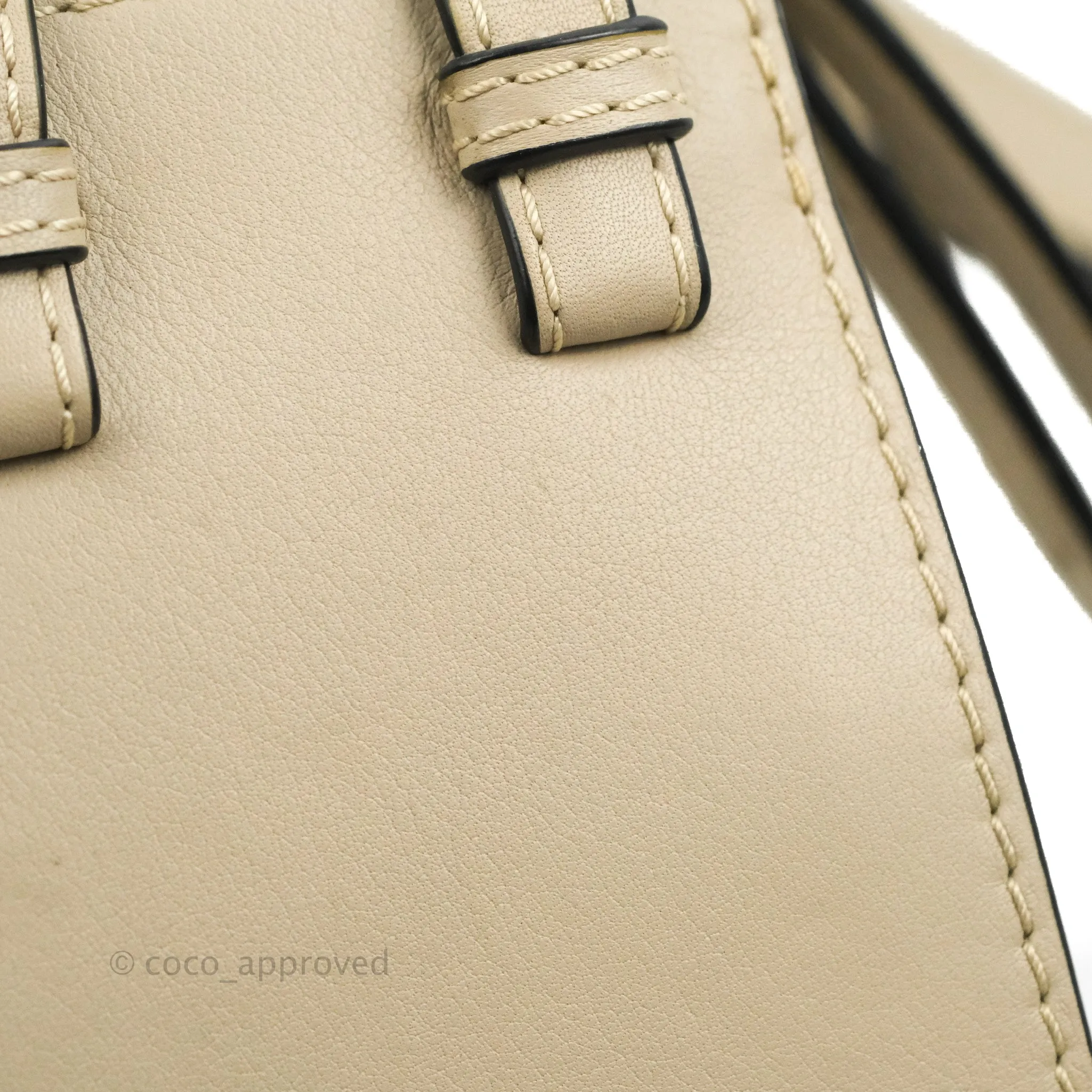 Loewe Mini Hammock Drawstring Taupe Calfskin