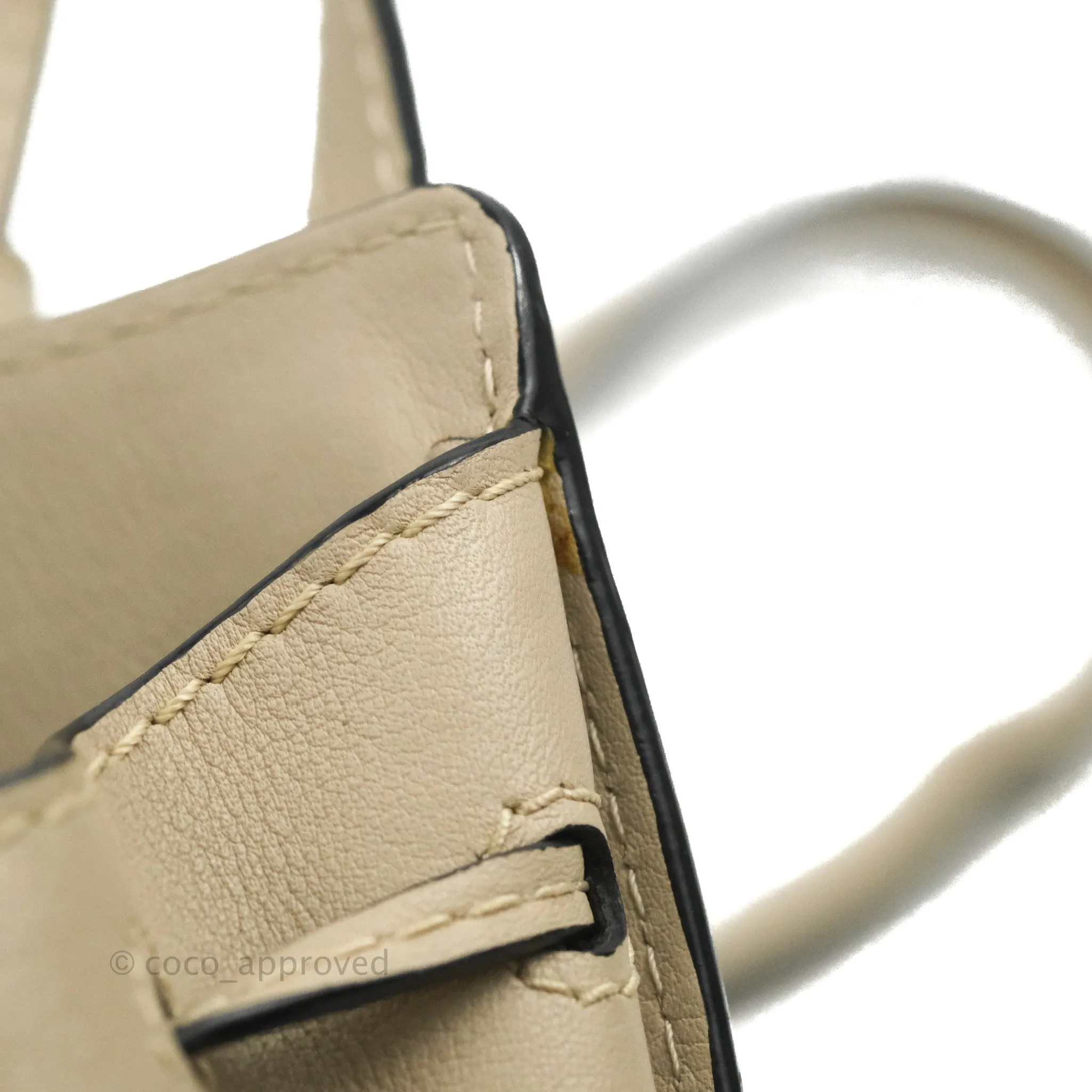Loewe Mini Hammock Drawstring Taupe Calfskin