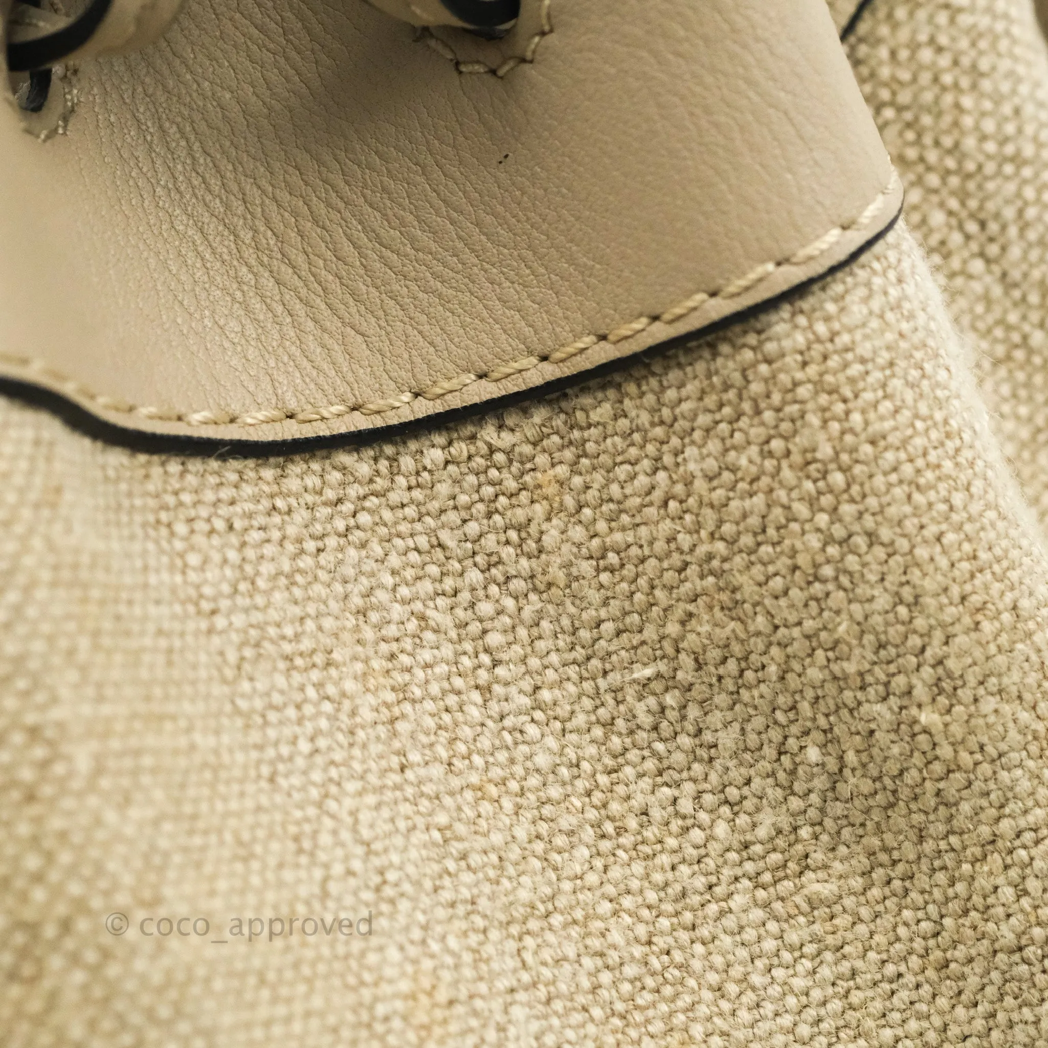Loewe Mini Hammock Drawstring Taupe Calfskin
