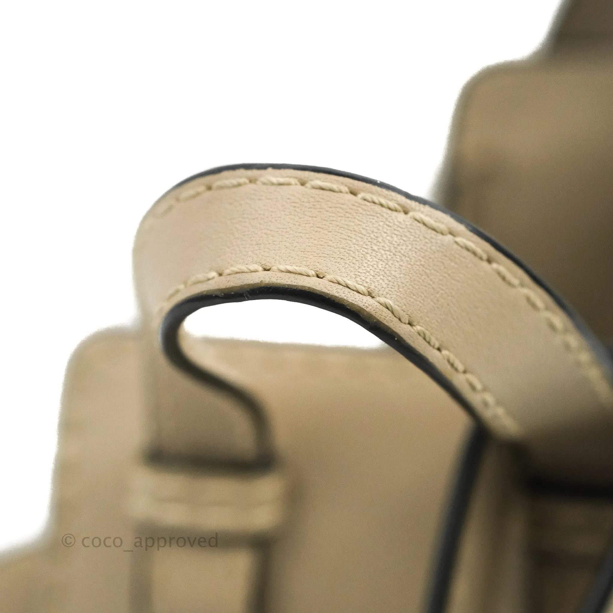 Loewe Mini Hammock Drawstring Taupe Calfskin
