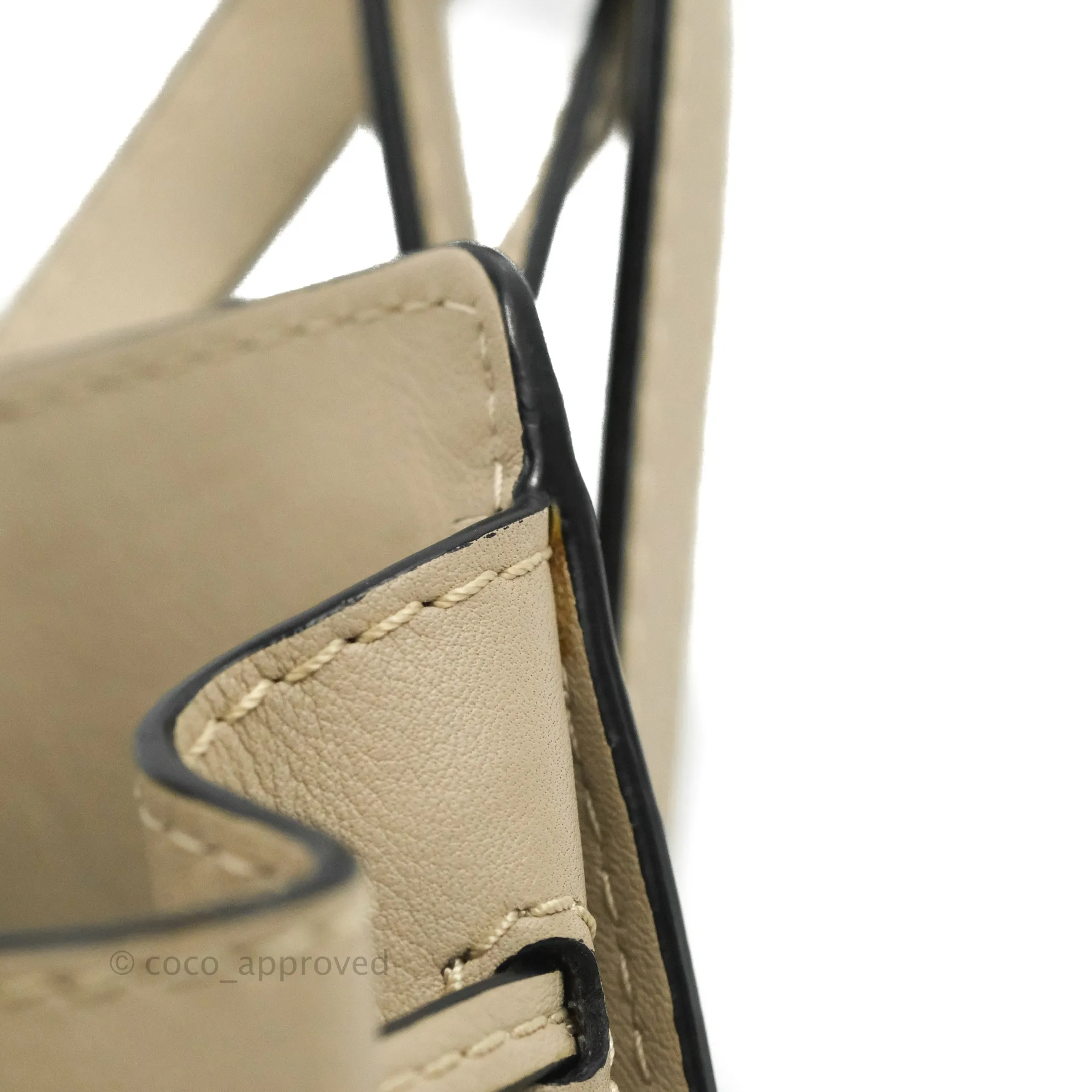 Loewe Mini Hammock Drawstring Taupe Calfskin