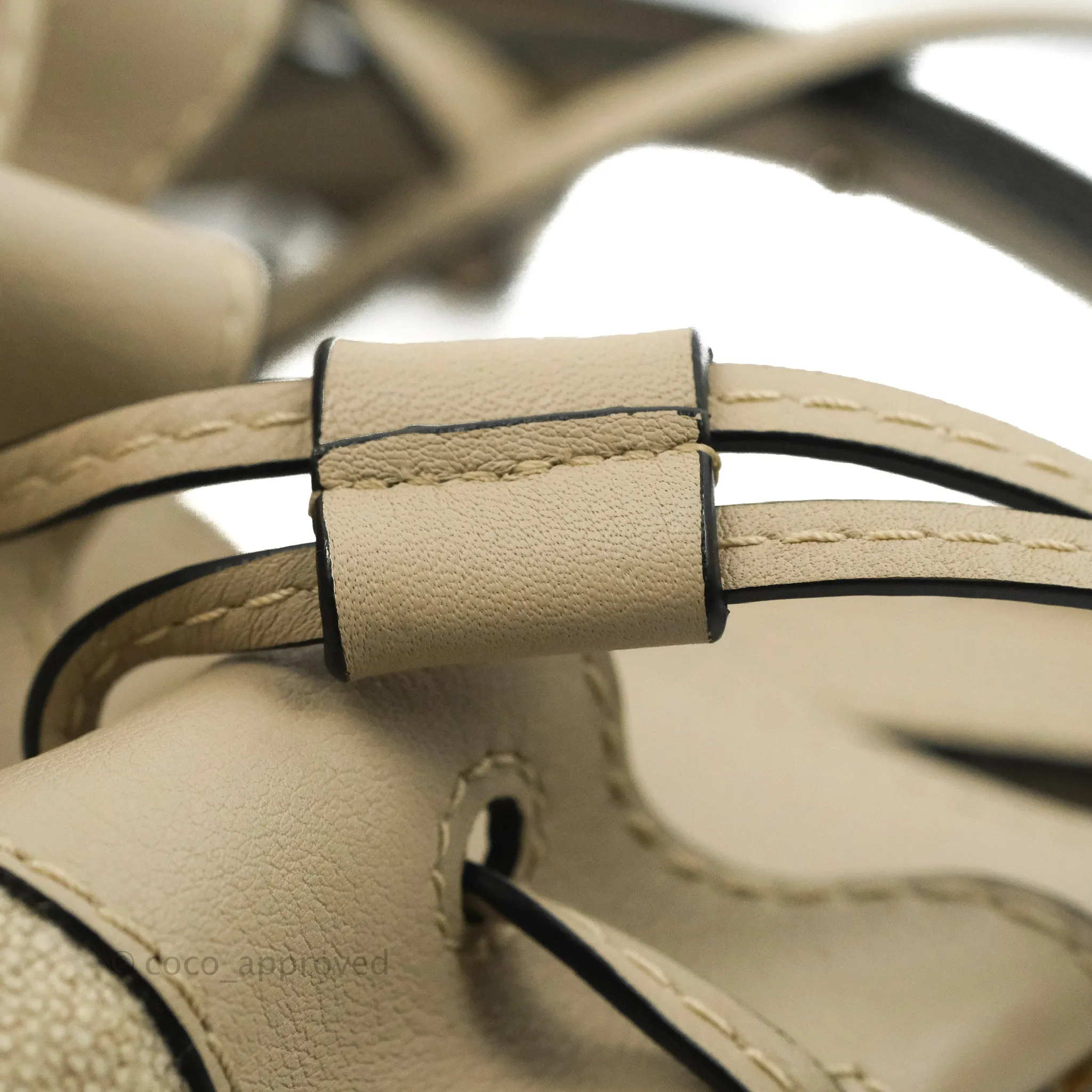 Loewe Mini Hammock Drawstring Taupe Calfskin