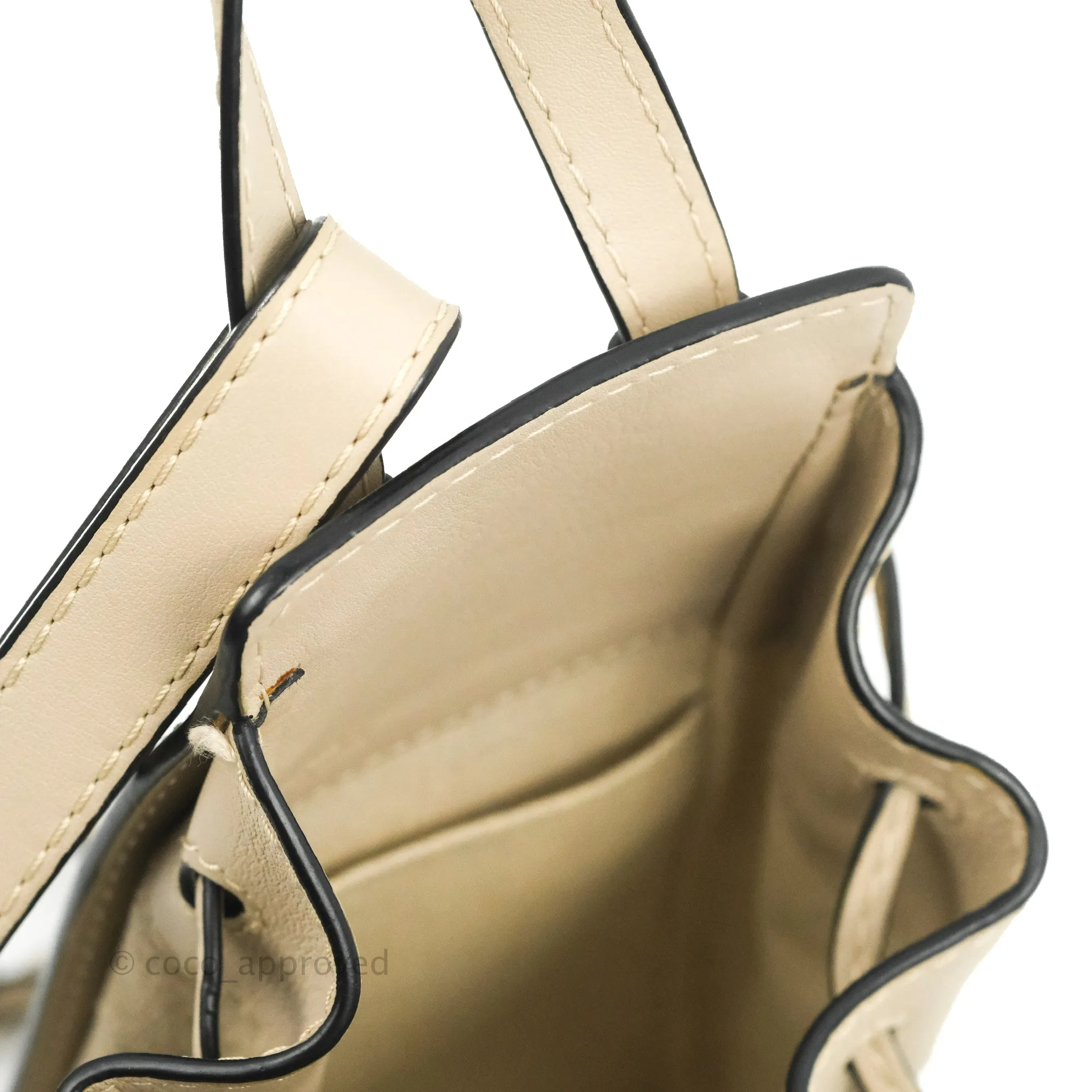 Loewe Mini Hammock Drawstring Taupe Calfskin