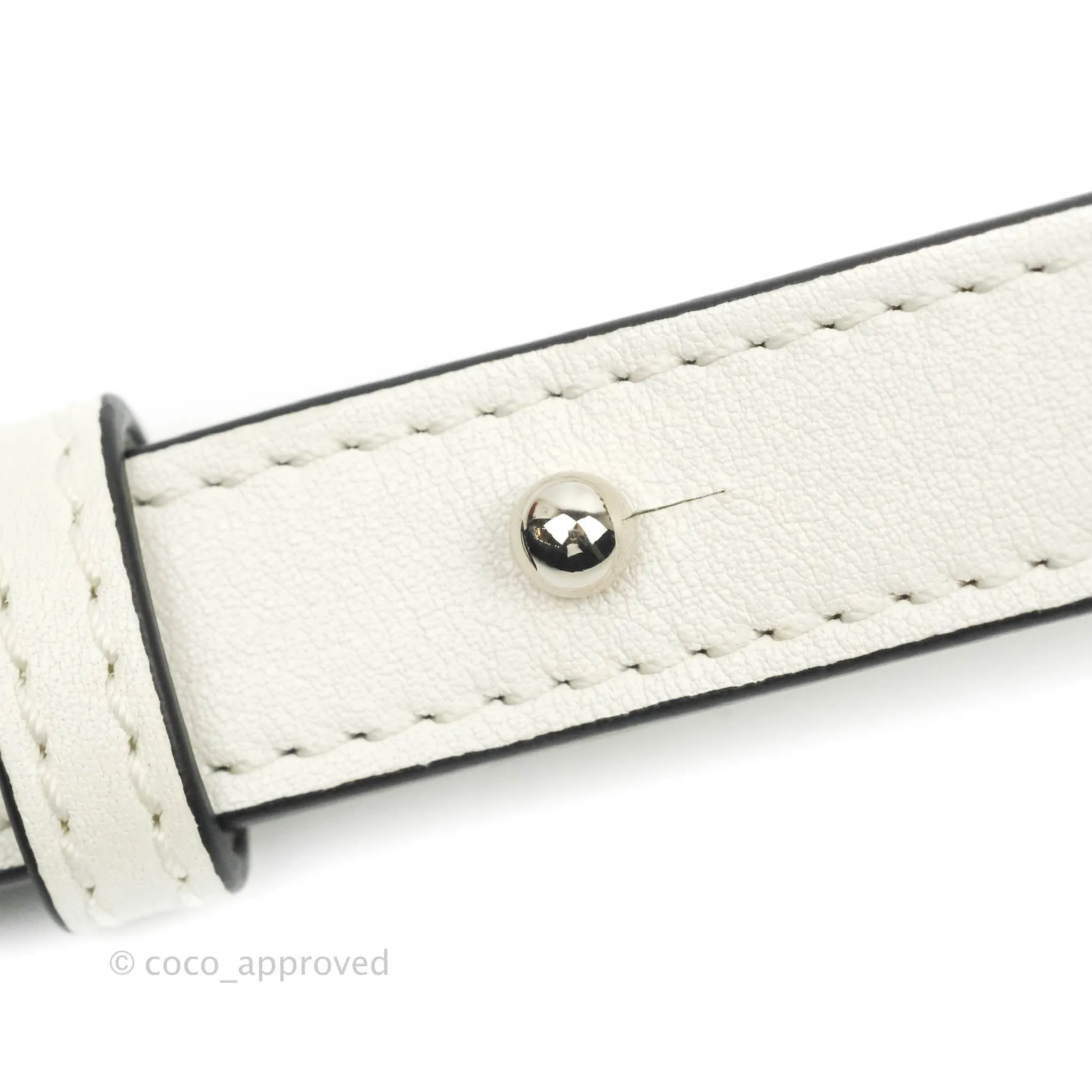 Loewe Mini Hammock Drawstring White Calfskin