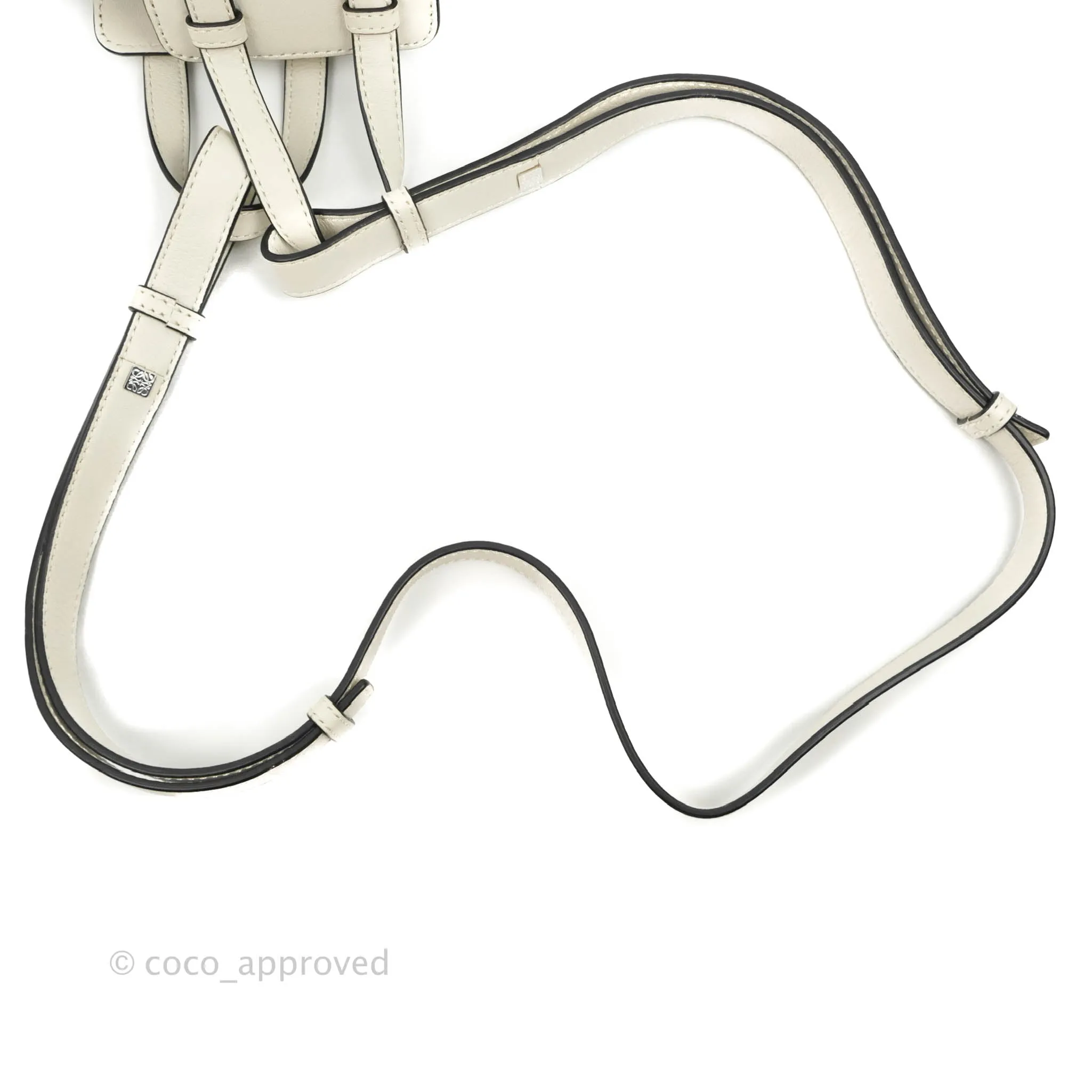 Loewe Mini Hammock Drawstring White Calfskin