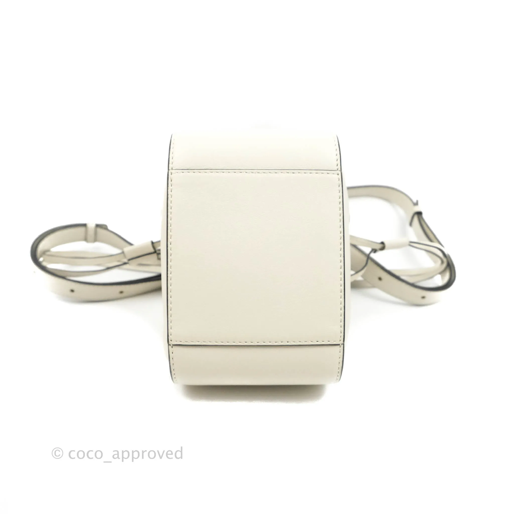 Loewe Mini Hammock Drawstring White Calfskin