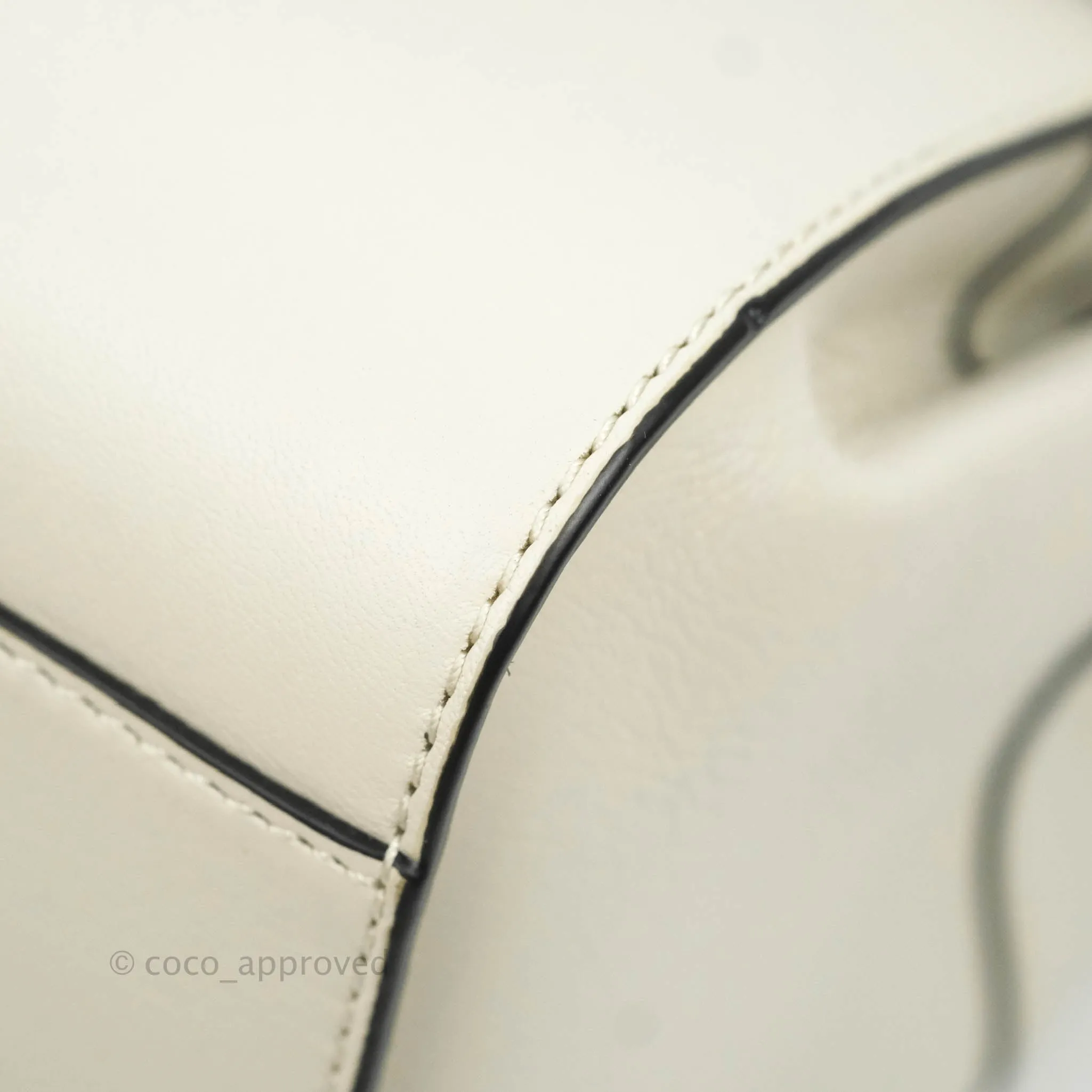 Loewe Mini Hammock Drawstring White Calfskin
