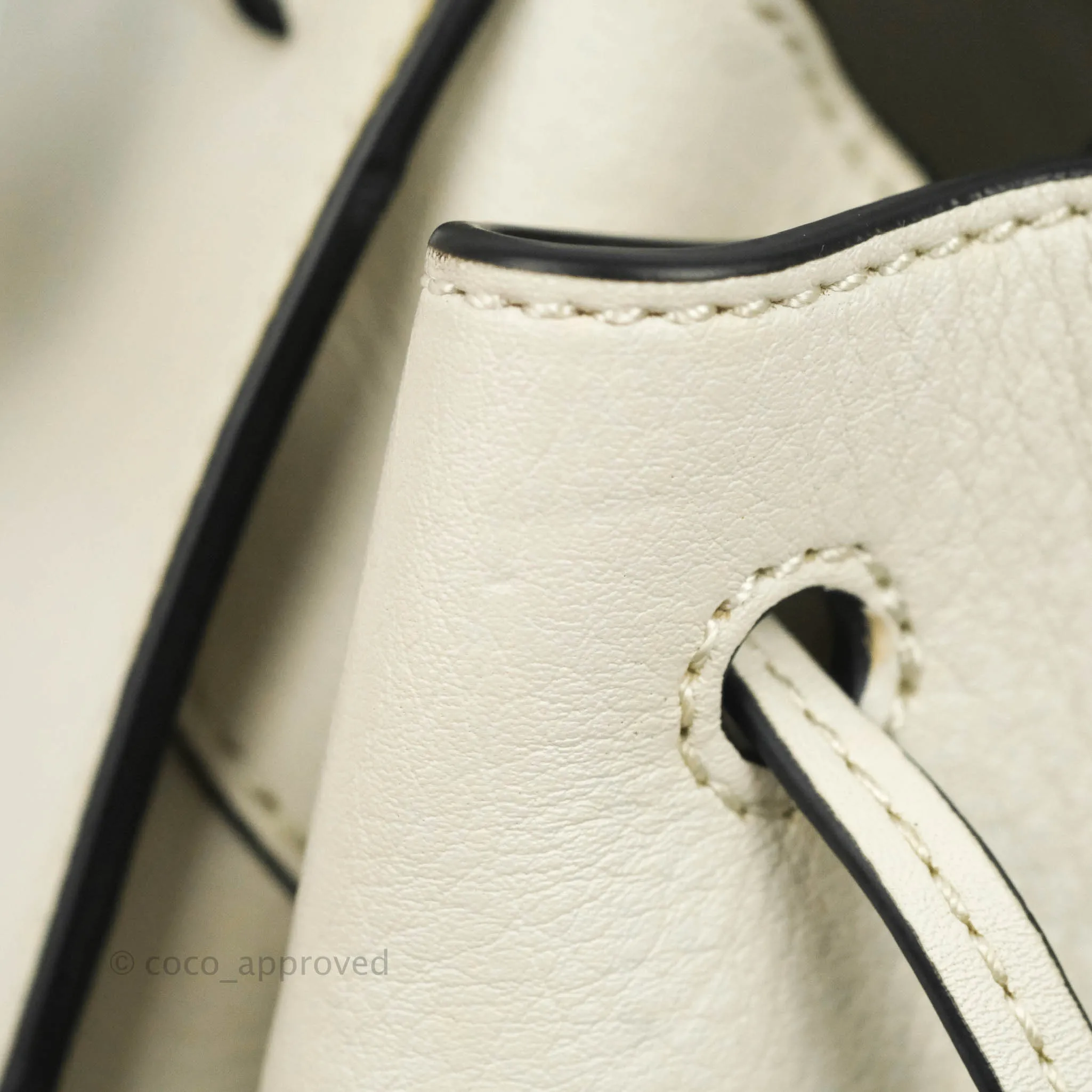 Loewe Mini Hammock Drawstring White Calfskin