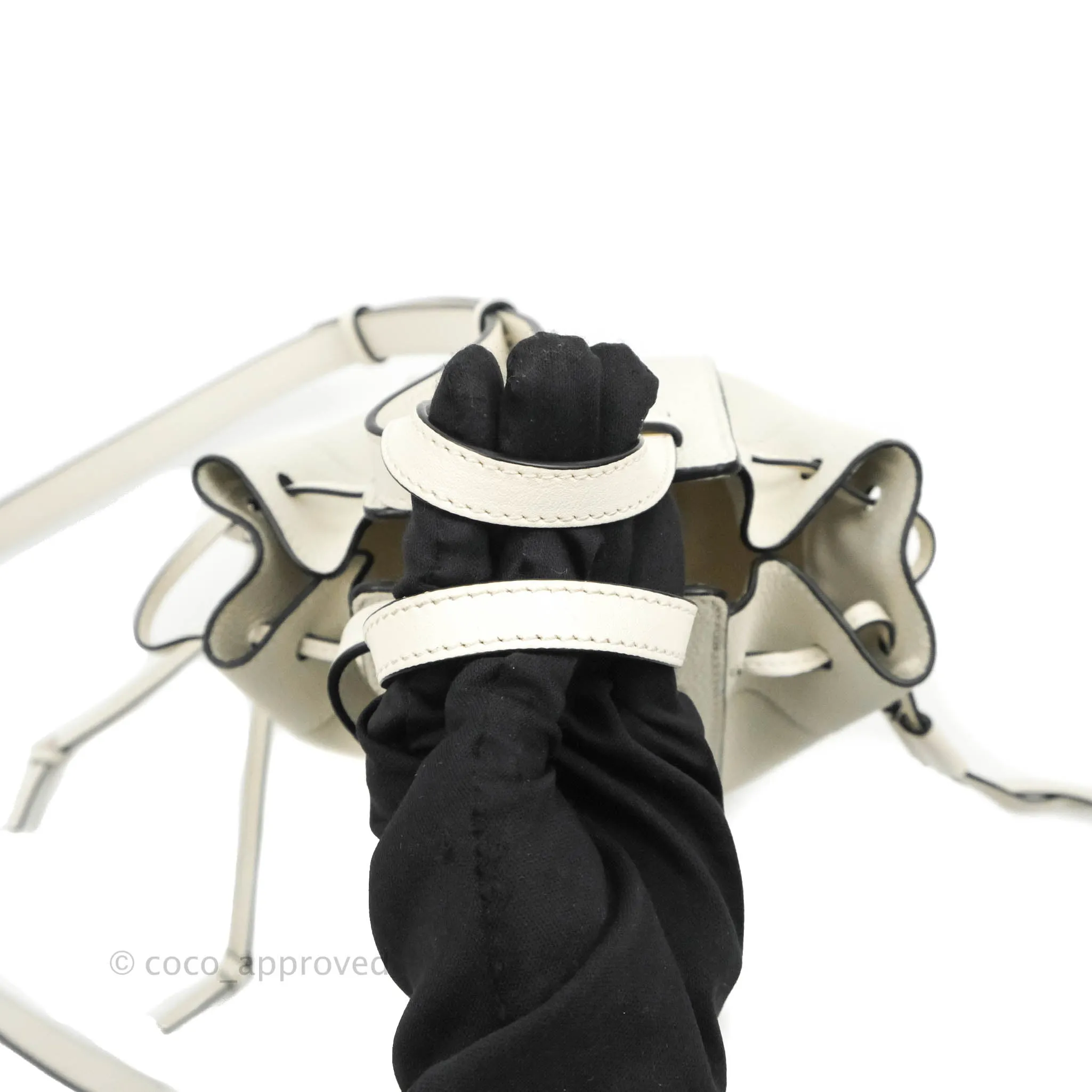 Loewe Mini Hammock Drawstring White Calfskin