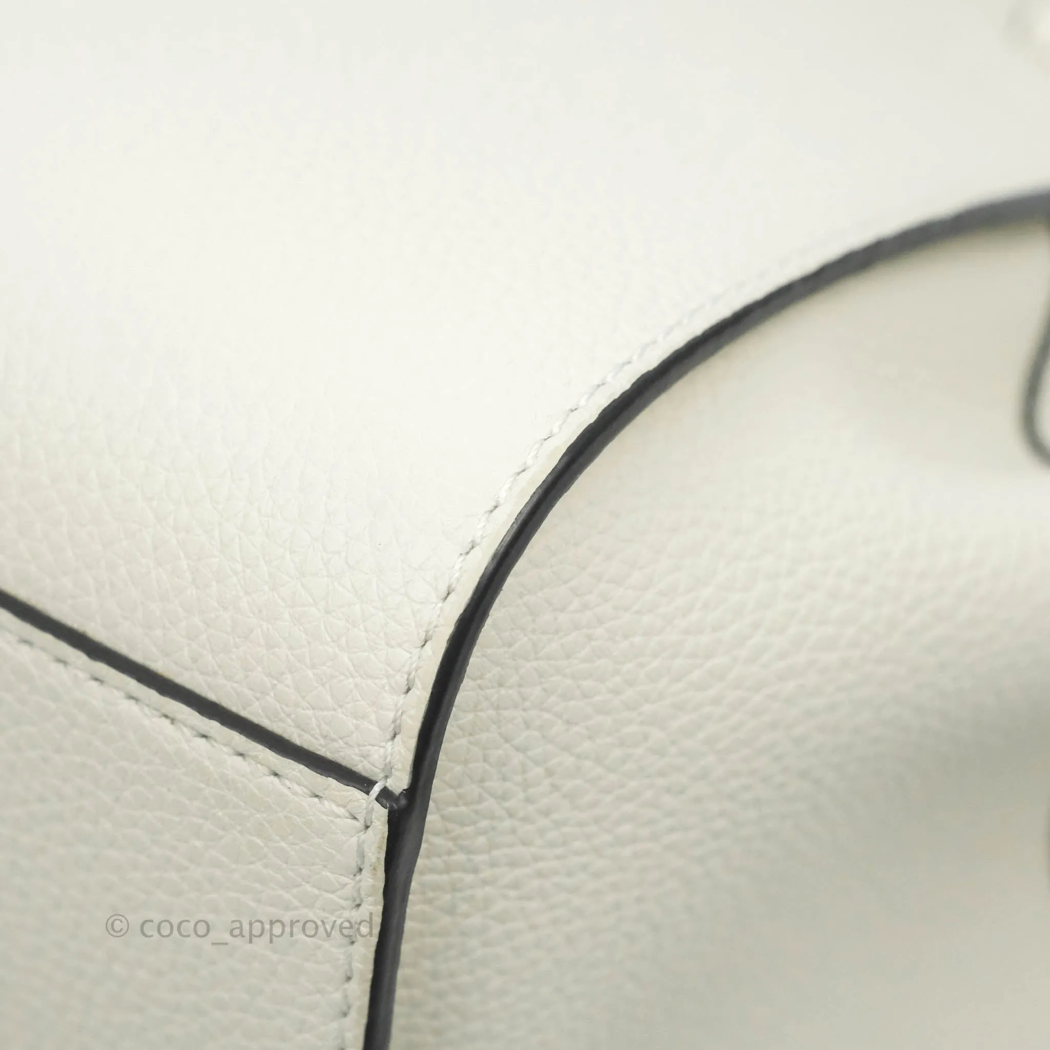 Loewe Mini Hammock Drawstring White Calfskin