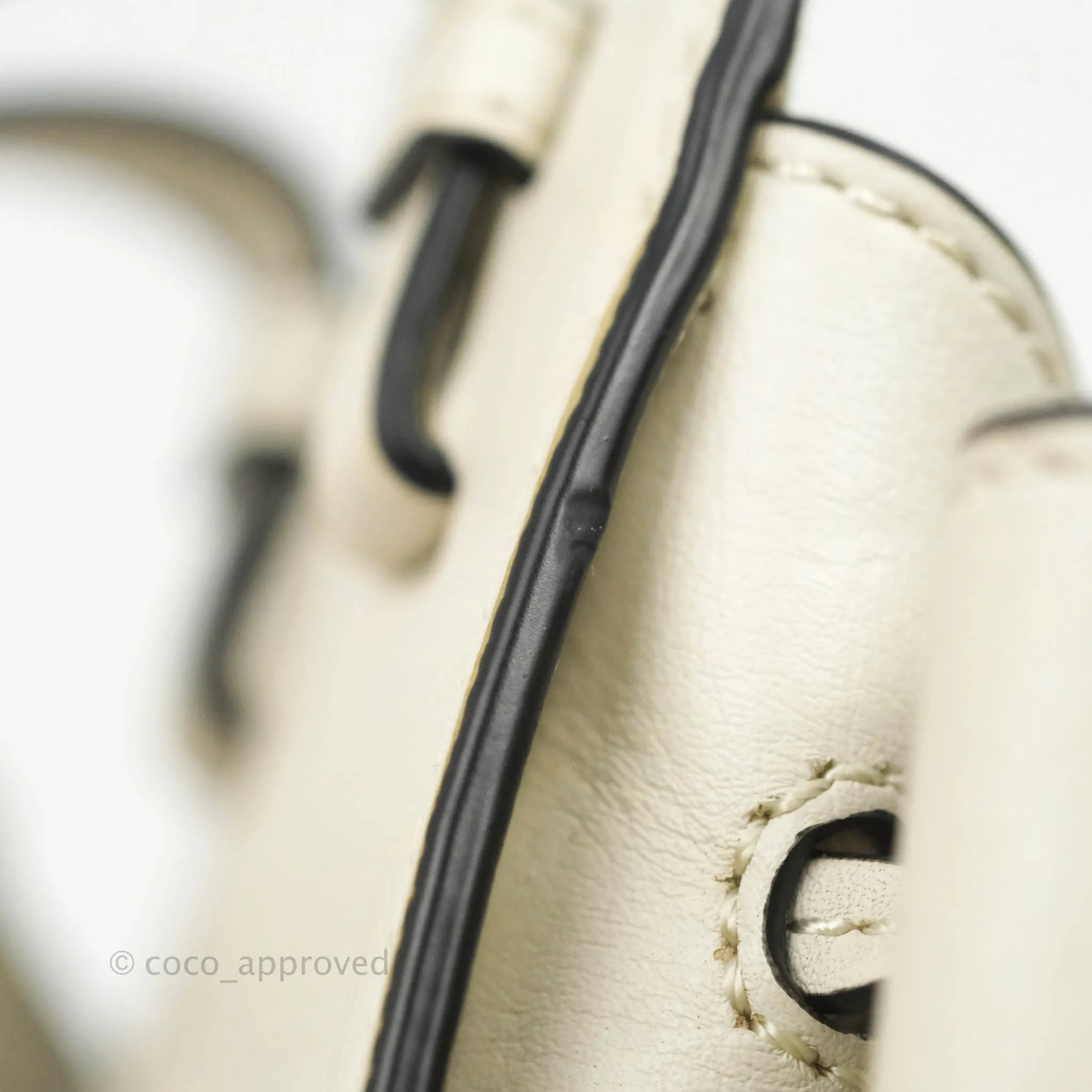 Loewe Mini Hammock Drawstring White Calfskin