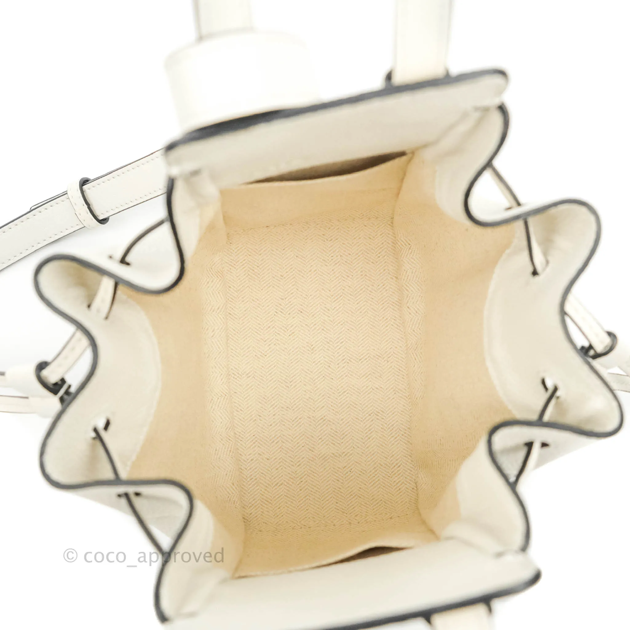 Loewe Mini Hammock Drawstring White Calfskin