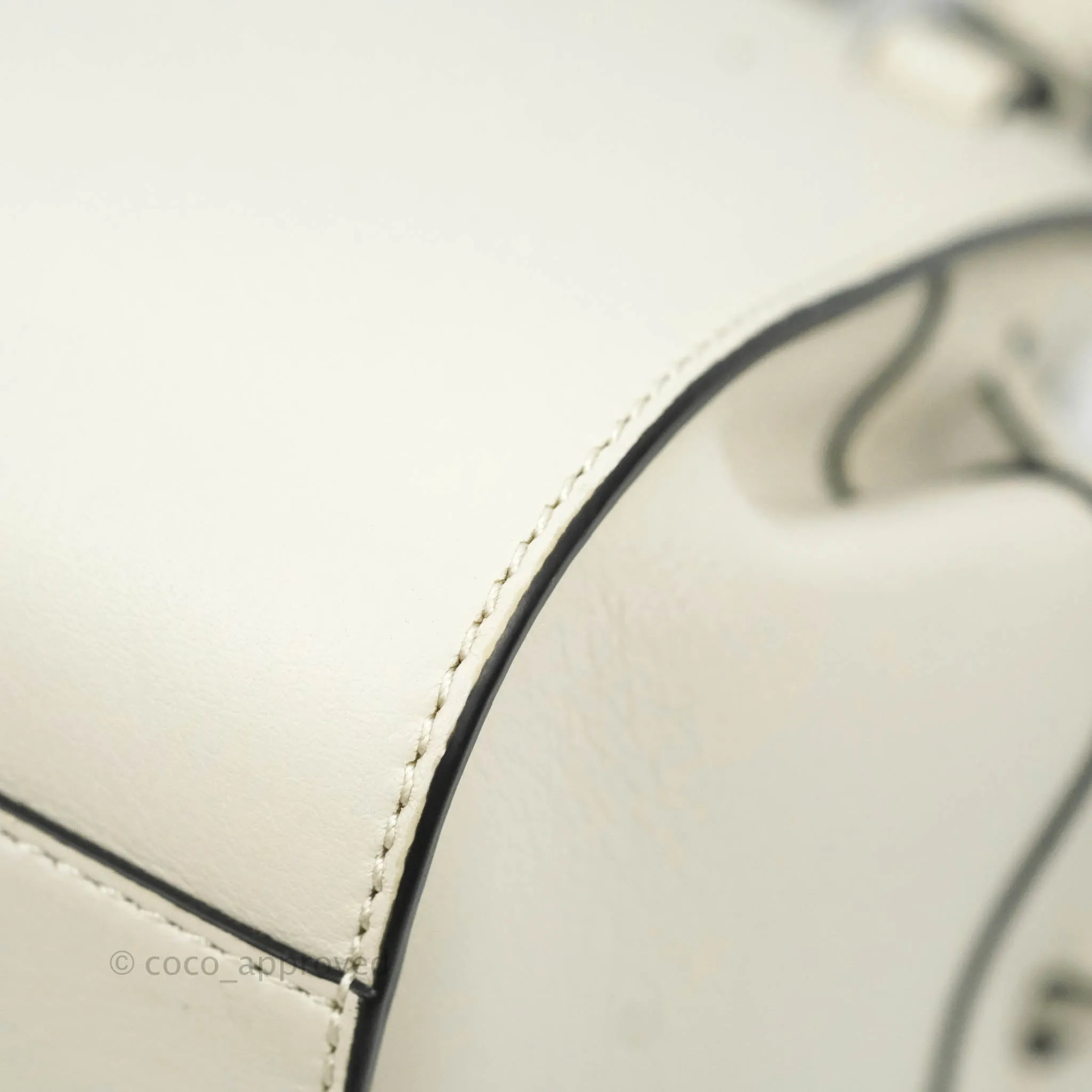 Loewe Mini Hammock Drawstring White Calfskin