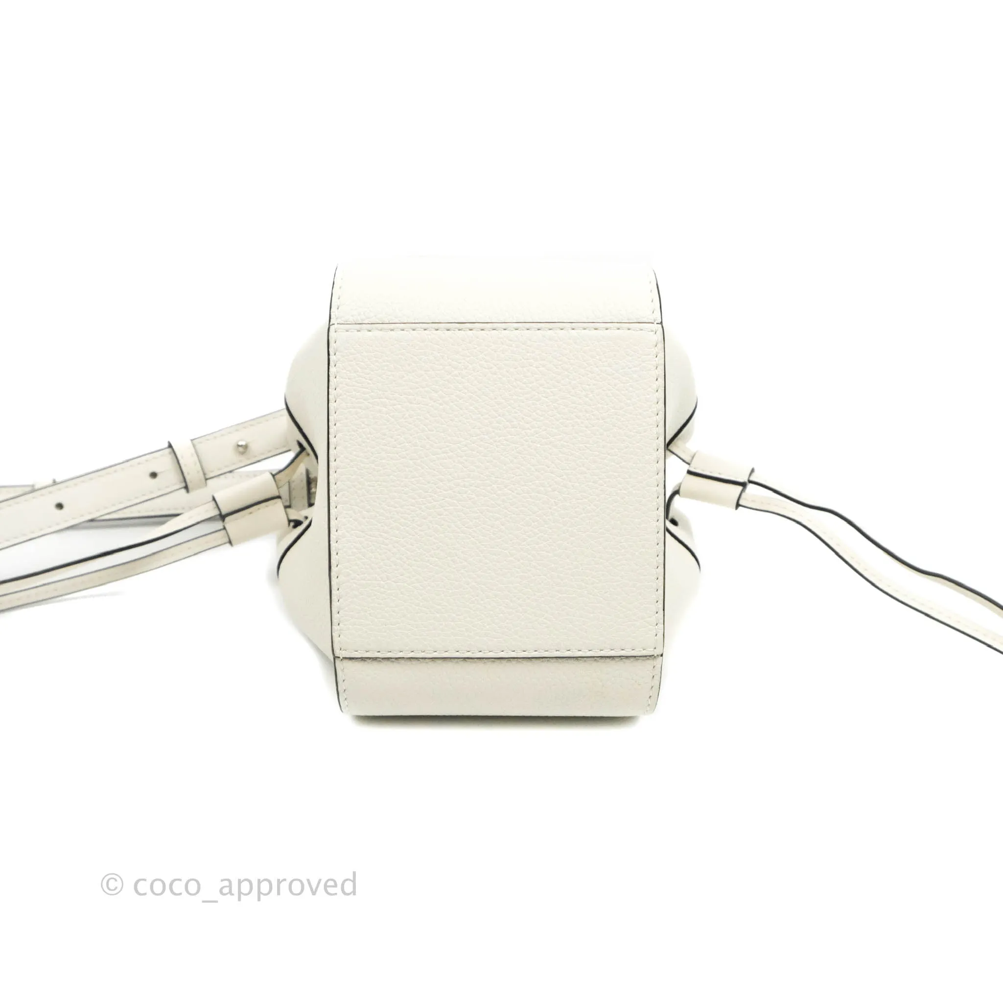 Loewe Mini Hammock Drawstring White Calfskin