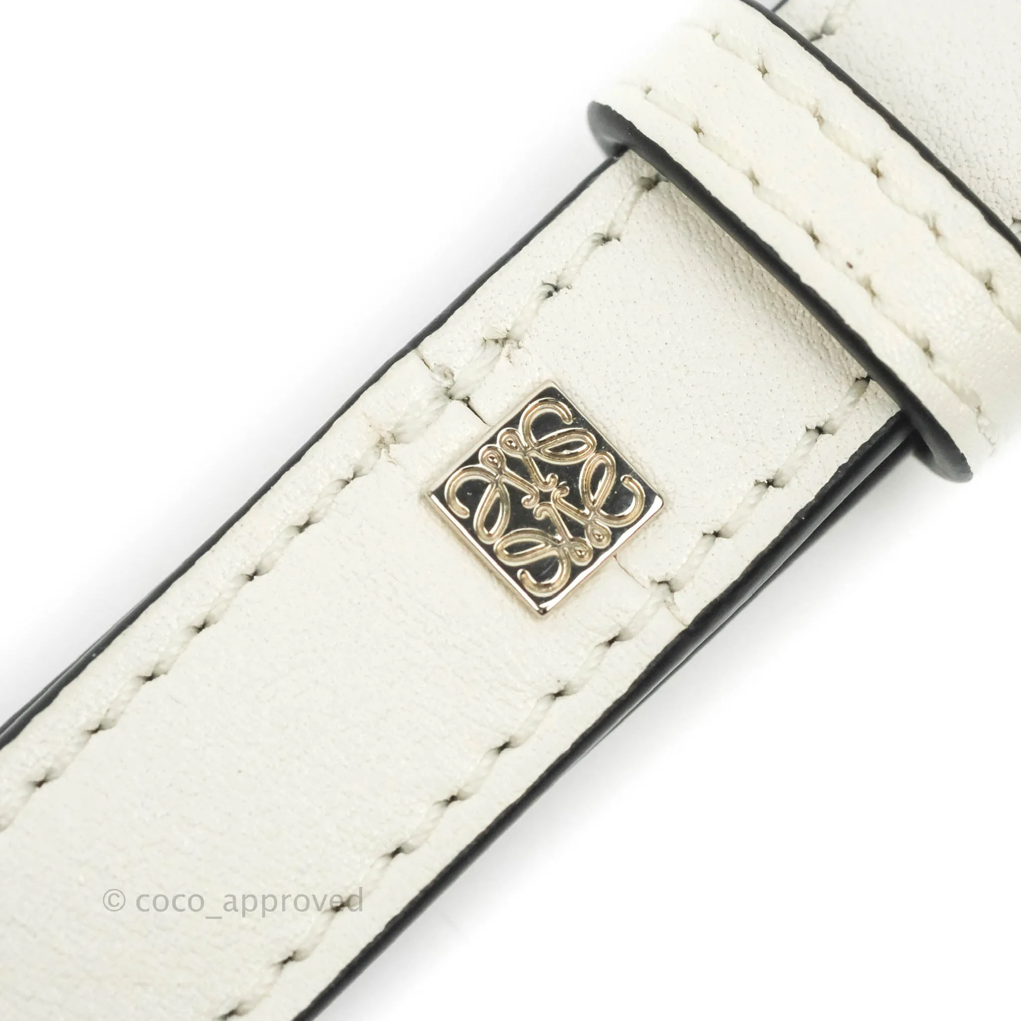 Loewe Mini Hammock Drawstring White Calfskin