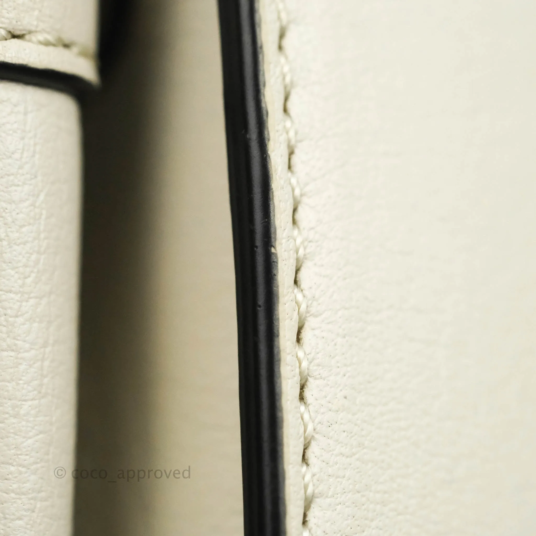 Loewe Mini Hammock Drawstring White Calfskin