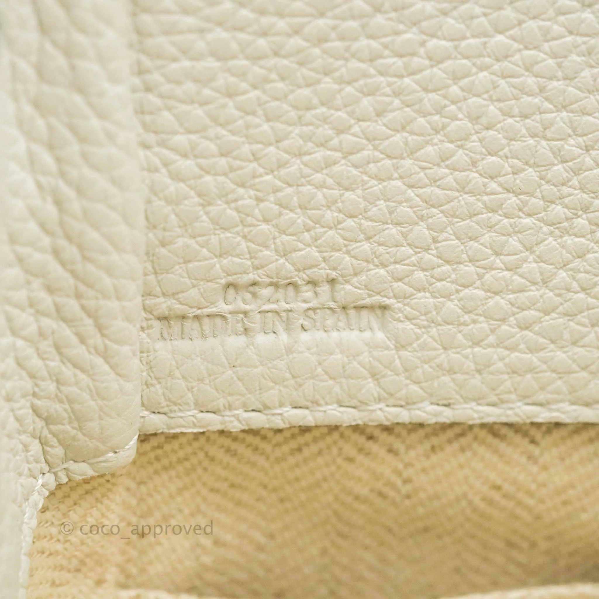 Loewe Mini Hammock Drawstring White Calfskin