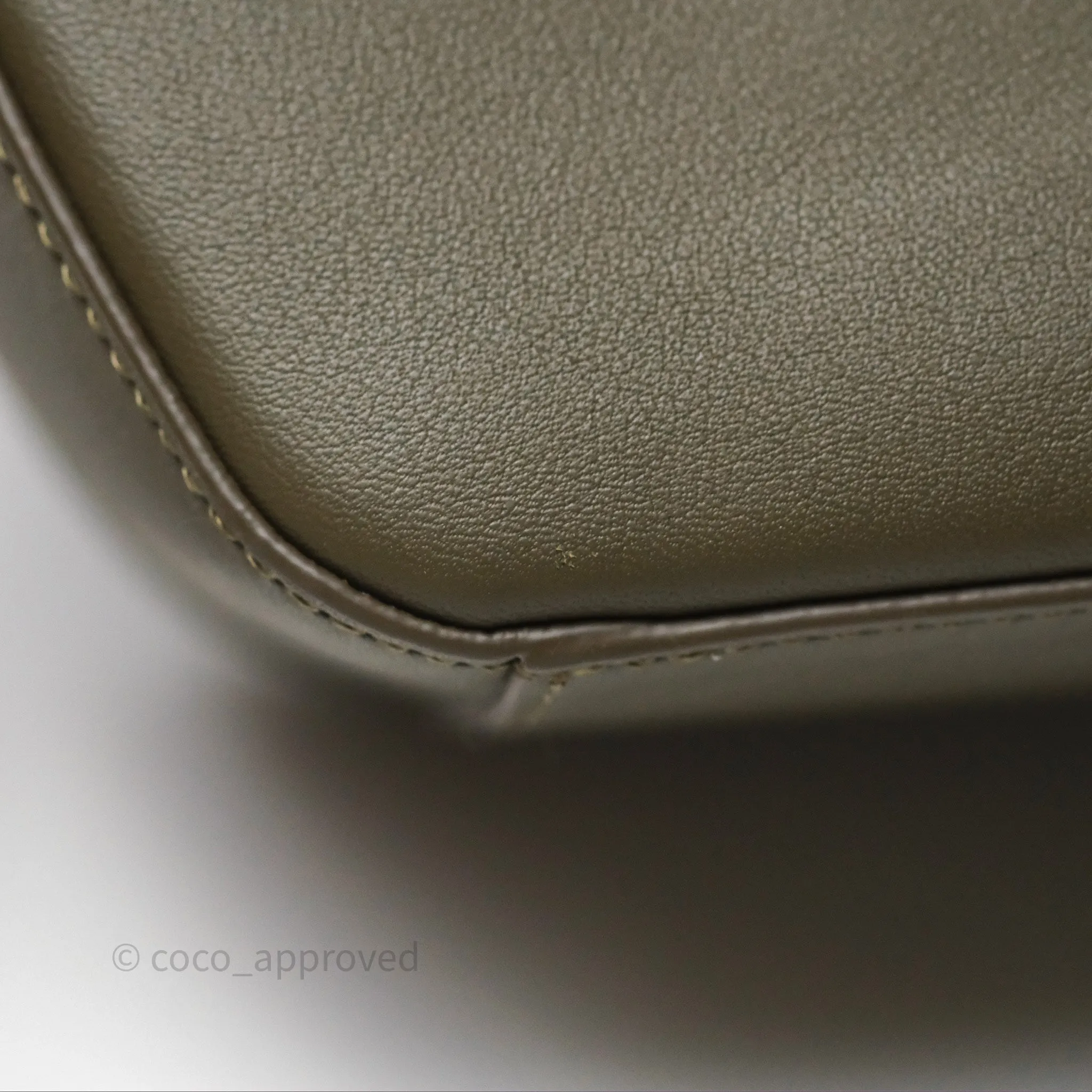 Loewe Mini Hammock Hobo In Classic Dark Khaki Green Calfskin