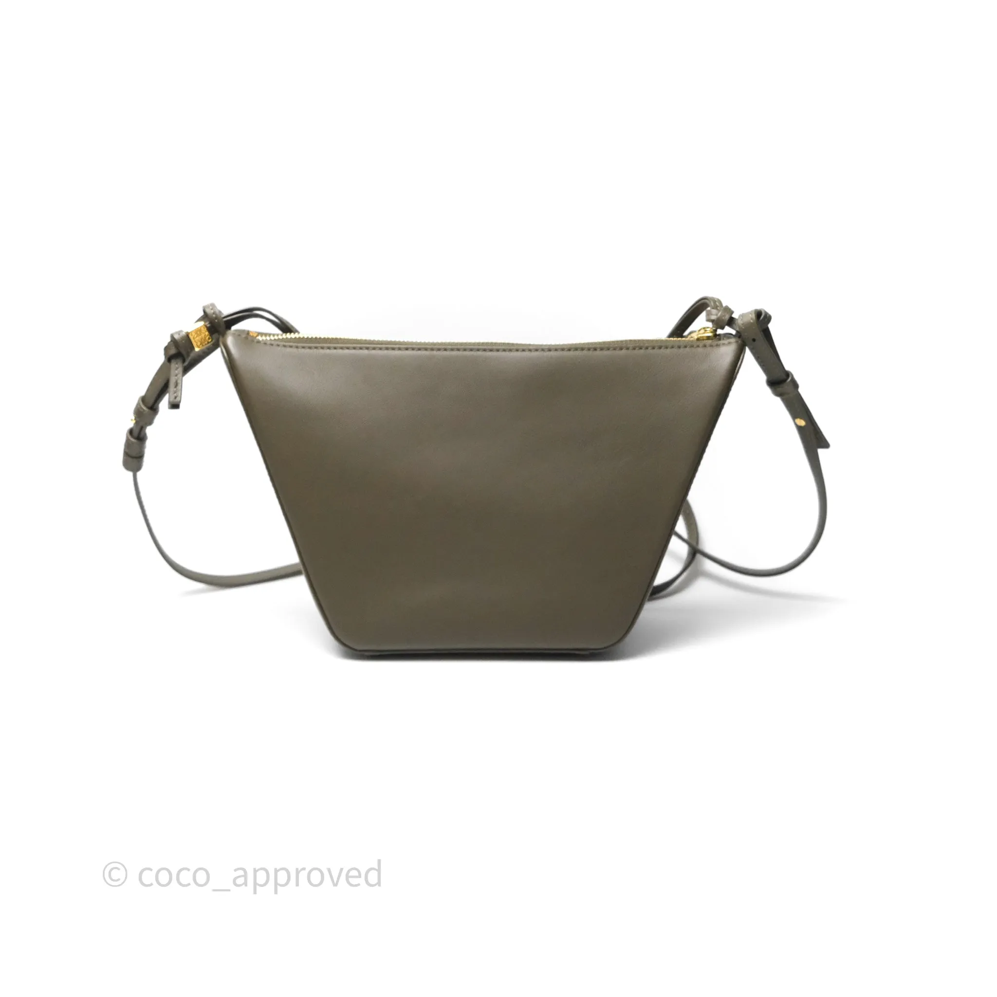Loewe Mini Hammock Hobo In Classic Dark Khaki Green Calfskin