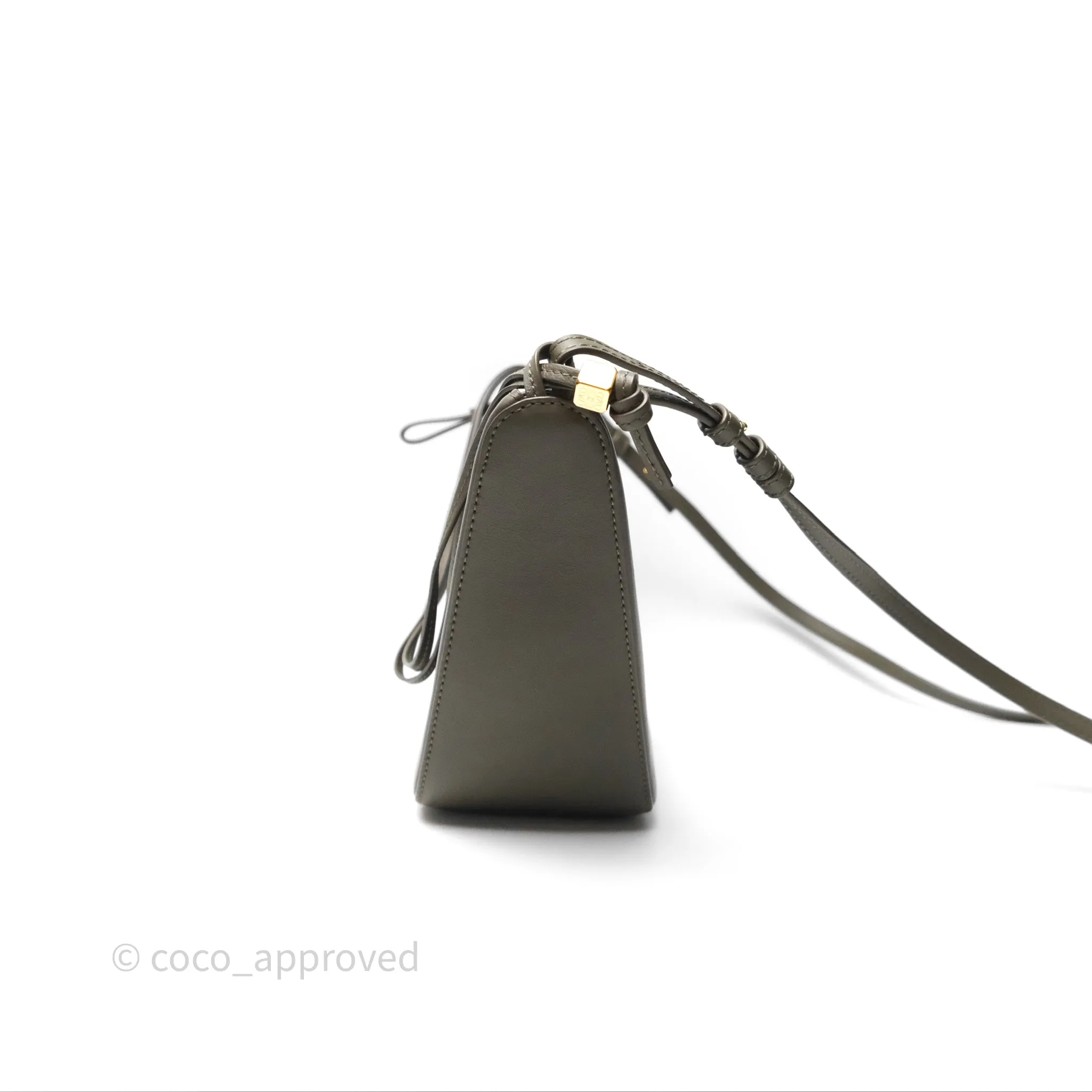 Loewe Mini Hammock Hobo In Classic Dark Khaki Green Calfskin