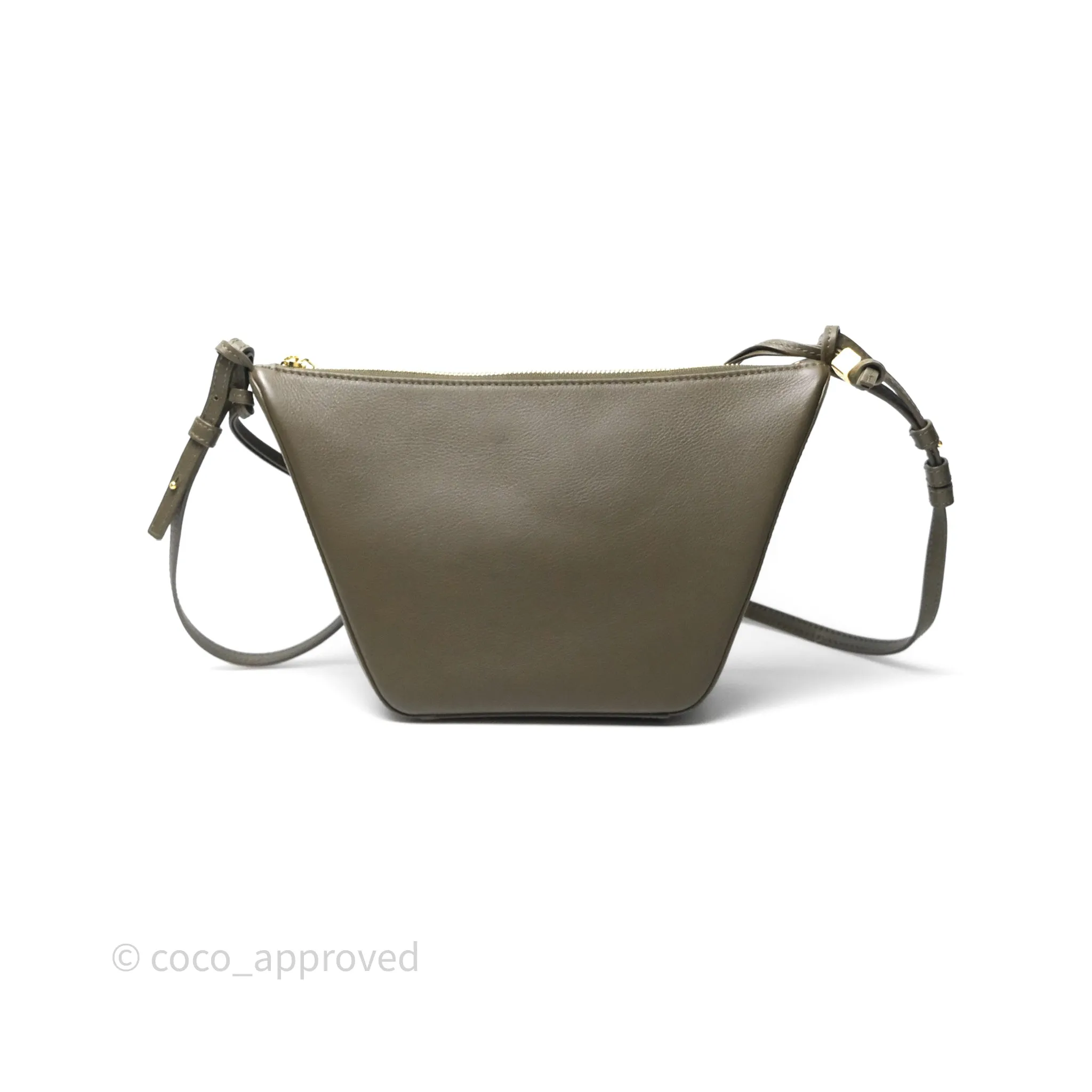 Loewe Mini Hammock Hobo In Classic Dark Khaki Green Calfskin