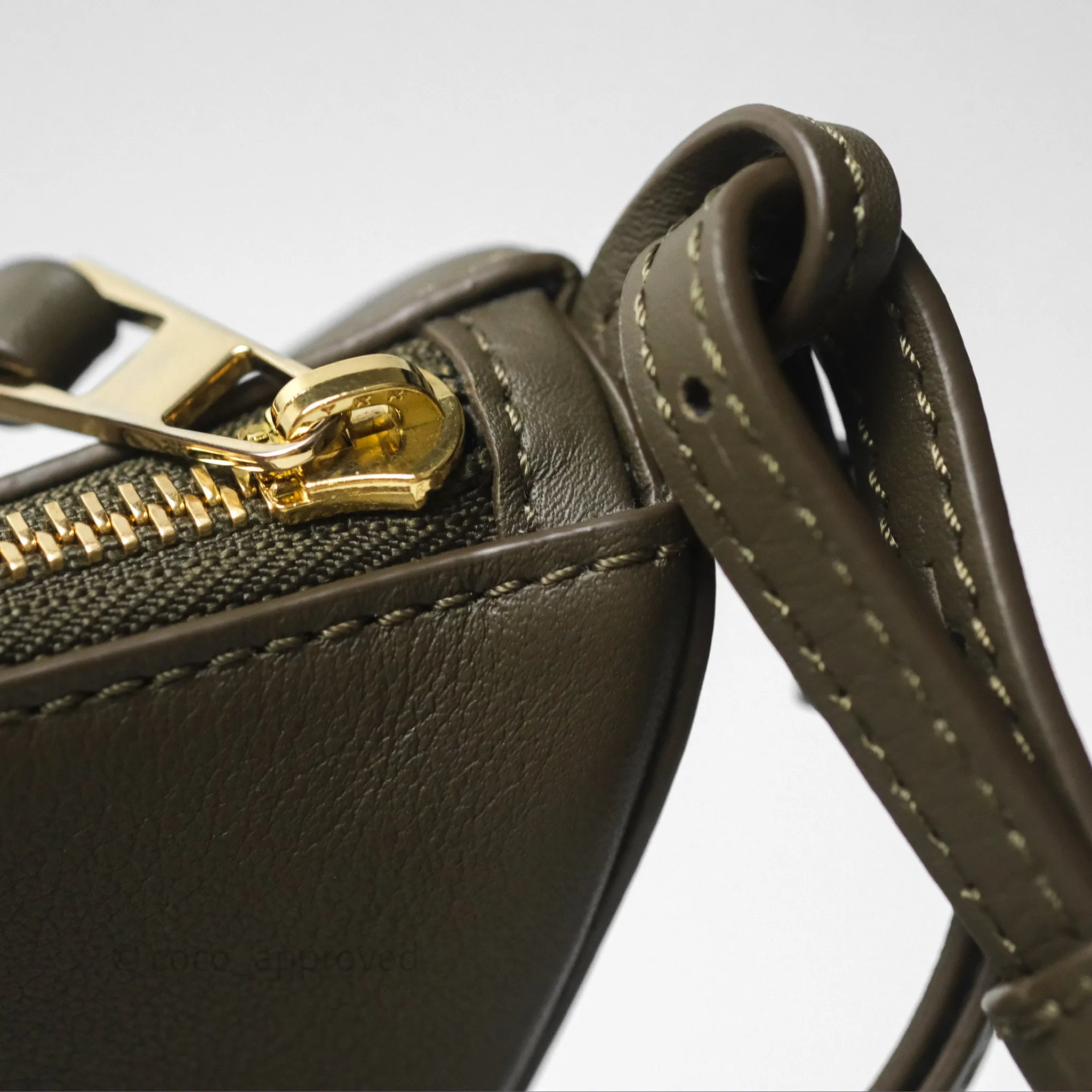 Loewe Mini Hammock Hobo In Classic Dark Khaki Green Calfskin