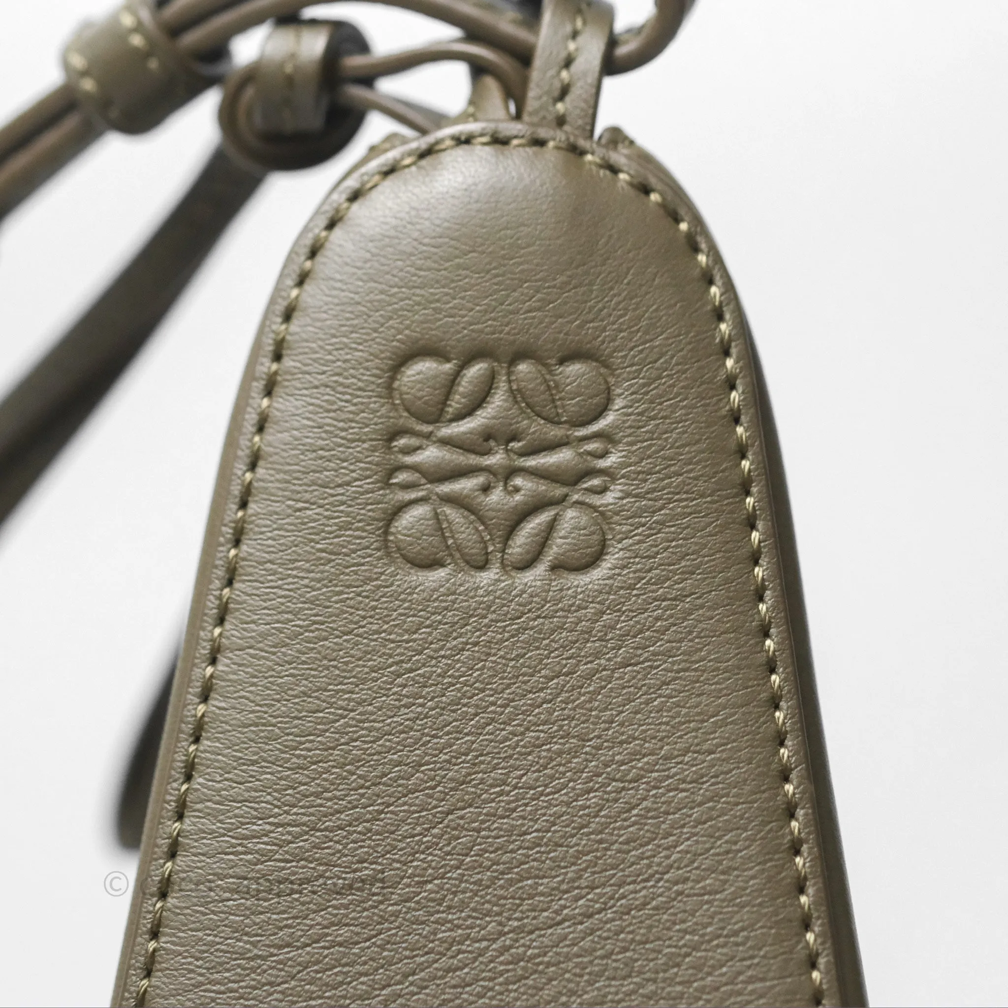 Loewe Mini Hammock Hobo In Classic Dark Khaki Green Calfskin