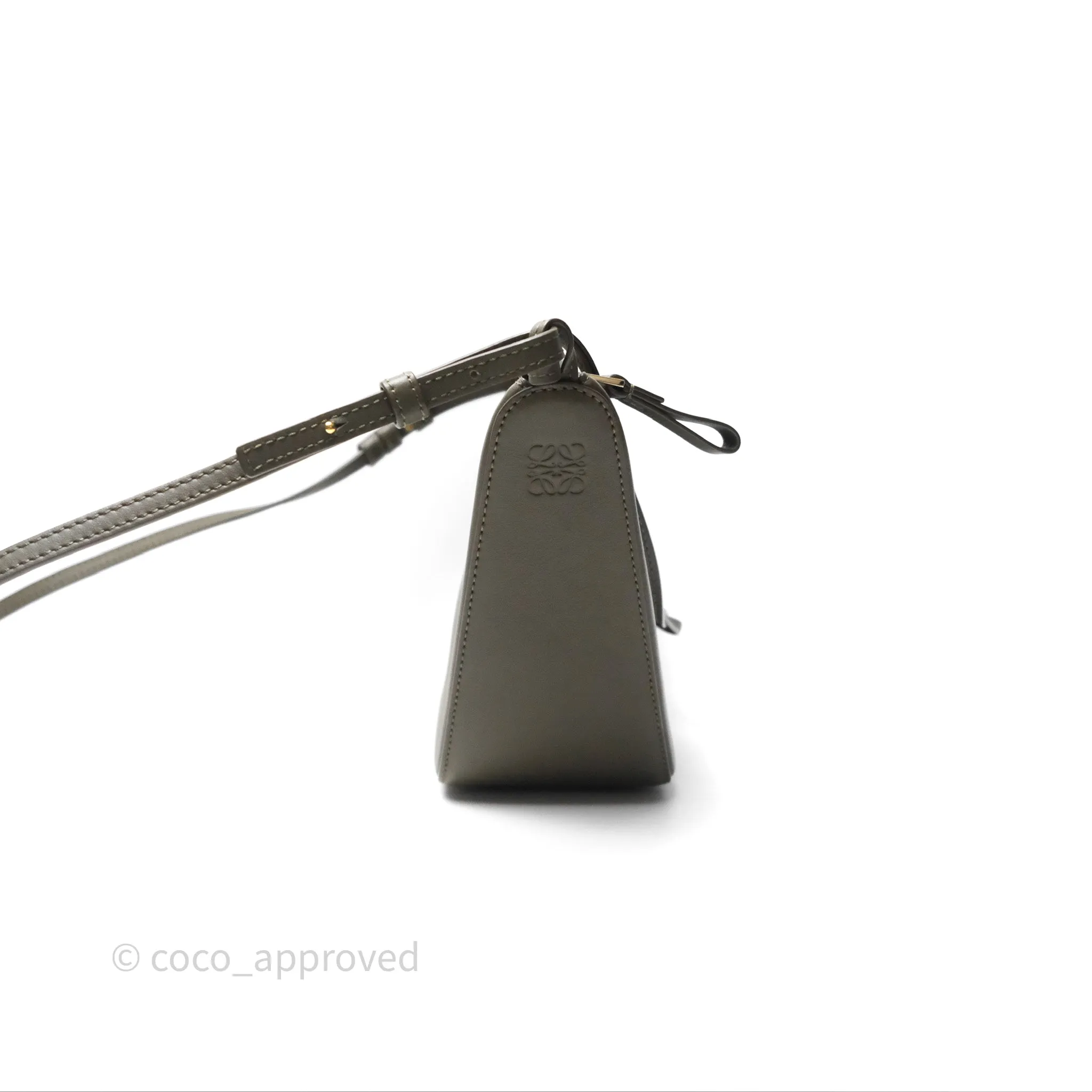 Loewe Mini Hammock Hobo In Classic Dark Khaki Green Calfskin