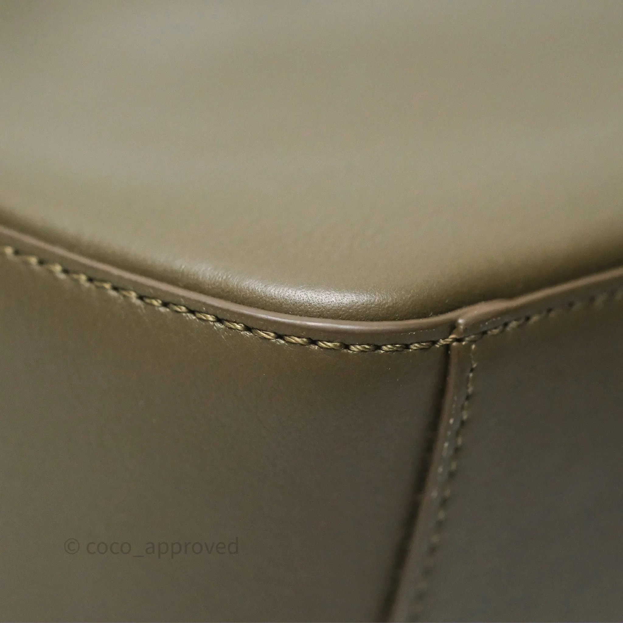 Loewe Mini Hammock Hobo In Classic Dark Khaki Green Calfskin